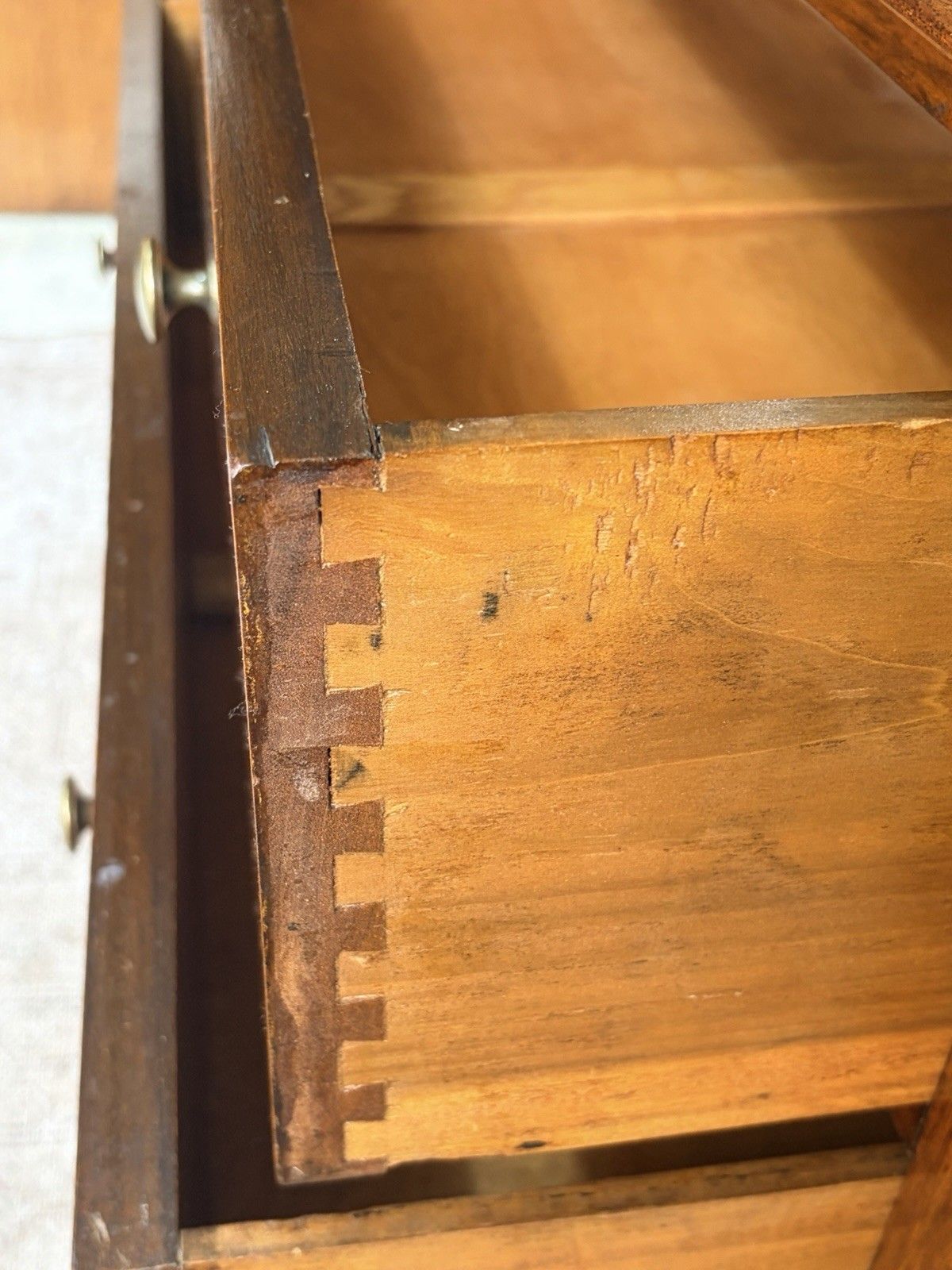 Vintage Art Deco 1920s Burr Walnut Dressing Table Chest Vanity Mid Century photo 285.0