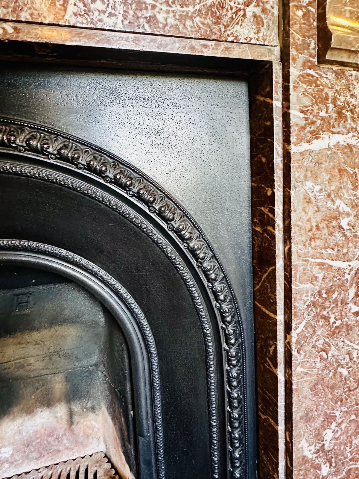 Antique Rouge Marble Corbelled Fire Surround photo Home Fixtures