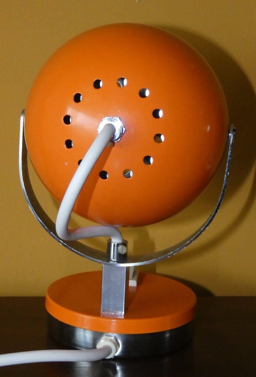 photo furniture Vintage Orange Eyeball Lamps By Goffredo Reggiani For Reggiani, Italy, 1970s, Set Of 2