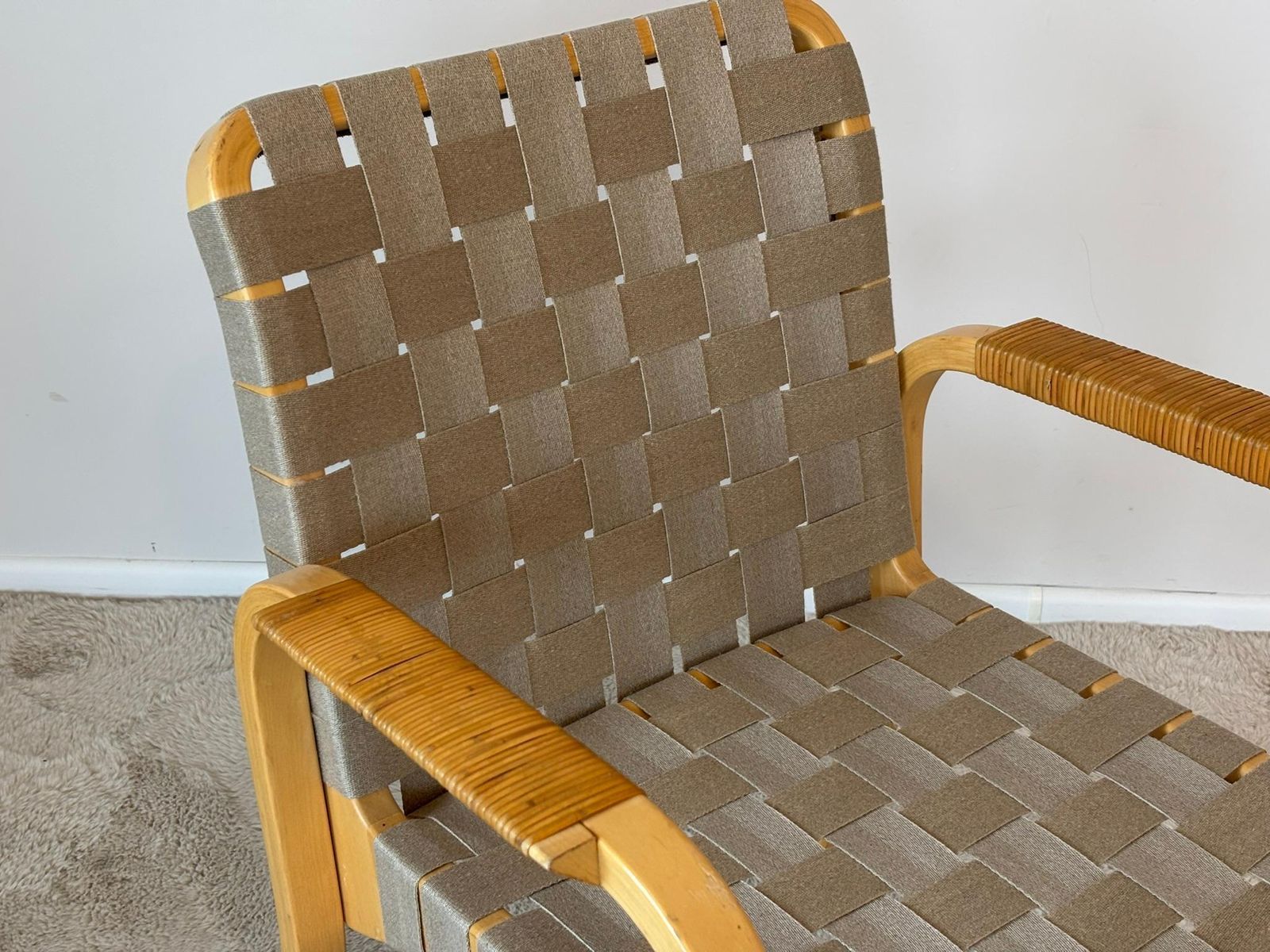 Furniture Model 45 Lounge Chairs By Alvar Aalto For Artek, 1970s photo