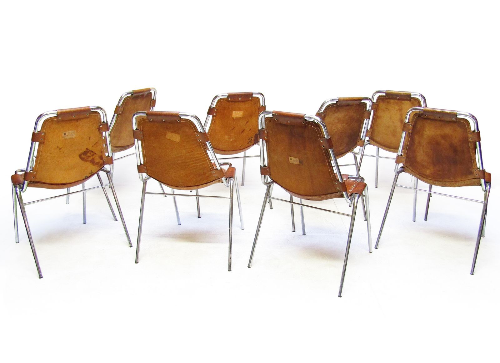 Eight Italian 1960s Charlotte Perriand "Les Arcs" Chairs By Dal Vera photo Furniture