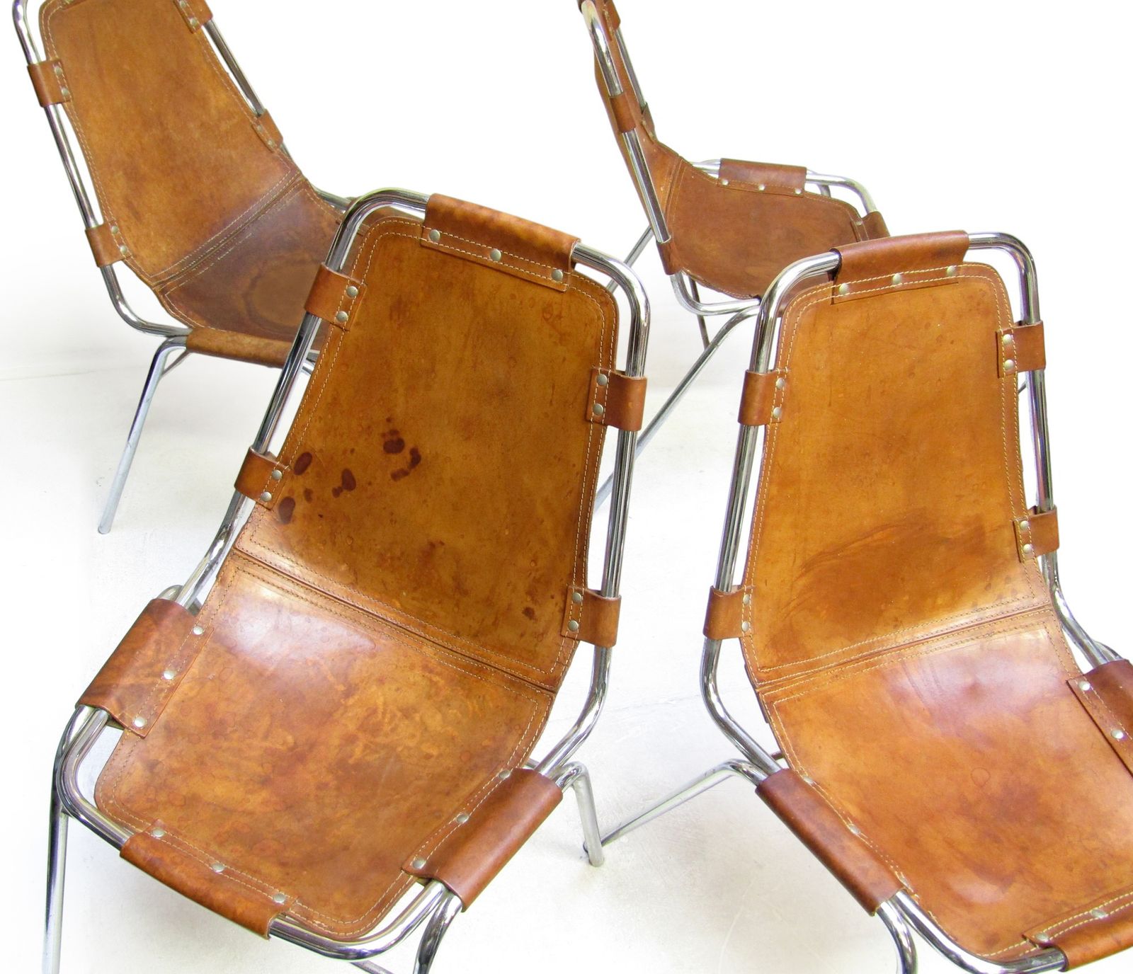 Eight Italian 1960s Charlotte Perriand "Les Arcs" Chairs By Dal Vera photo vintage