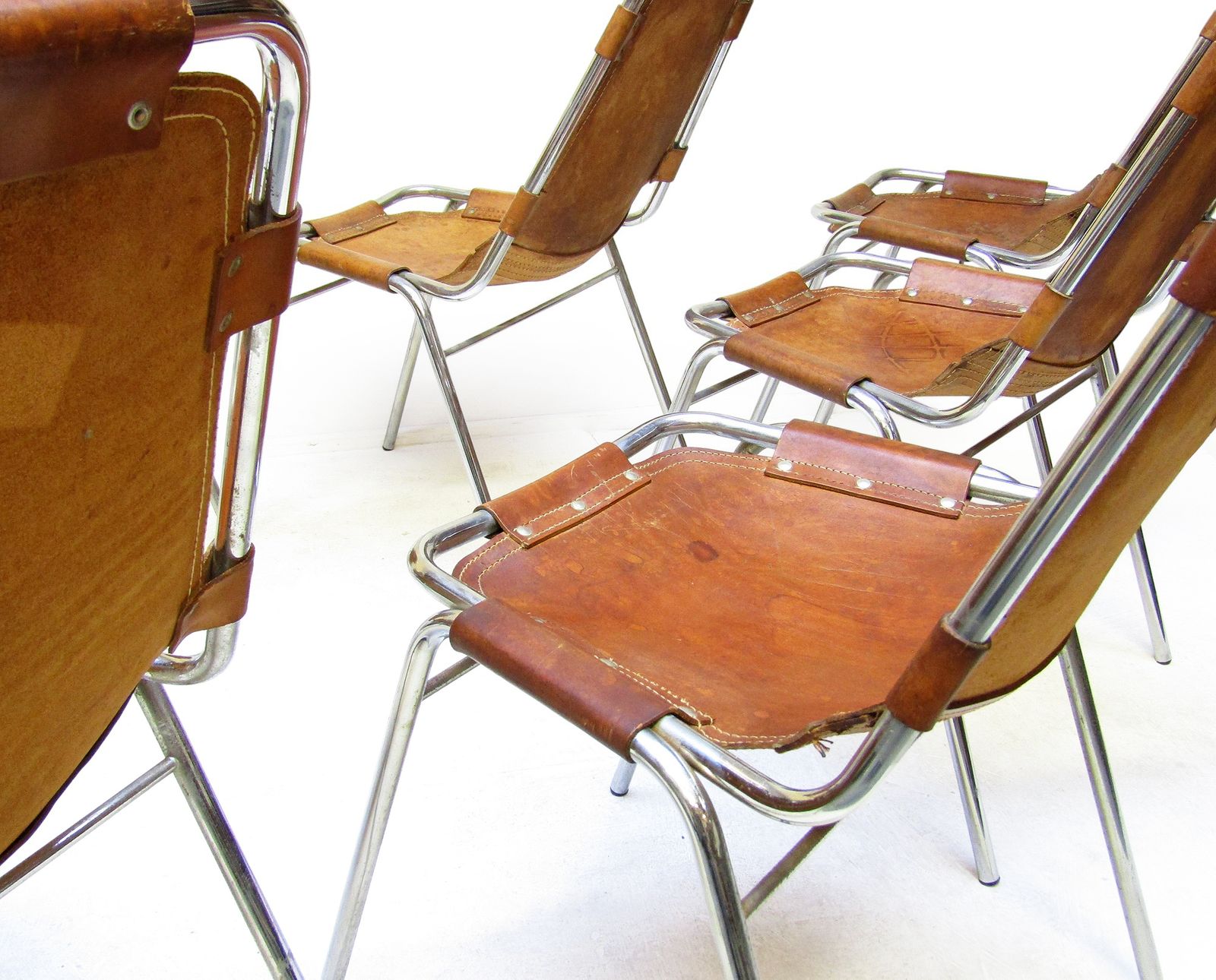 9000.0 Eight Italian 1960s Charlotte Perriand "Les Arcs" Chairs By Dal Vera photo