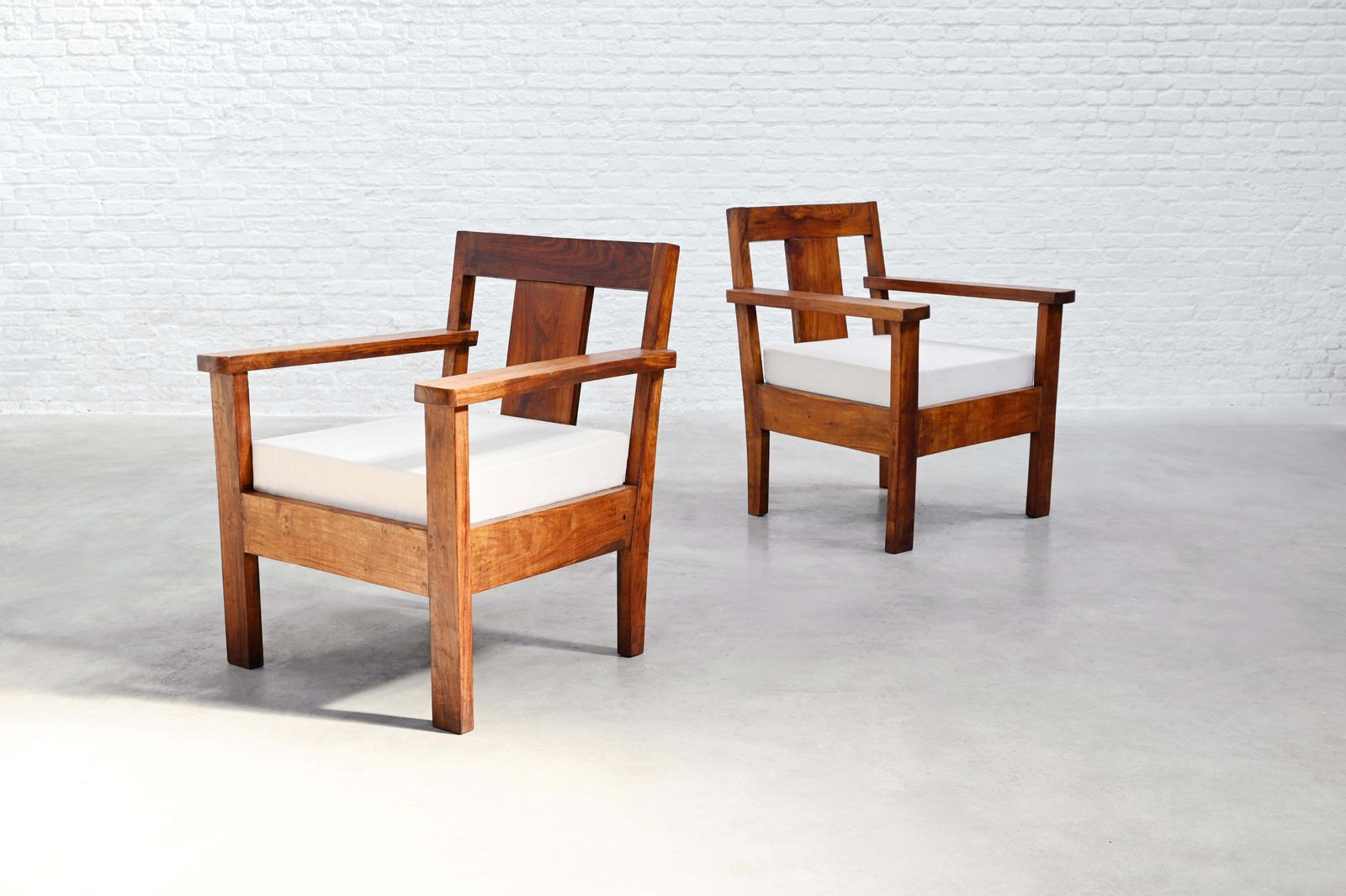 Pair Of French Modernist Teak Armchairs, 1960s photo furniture