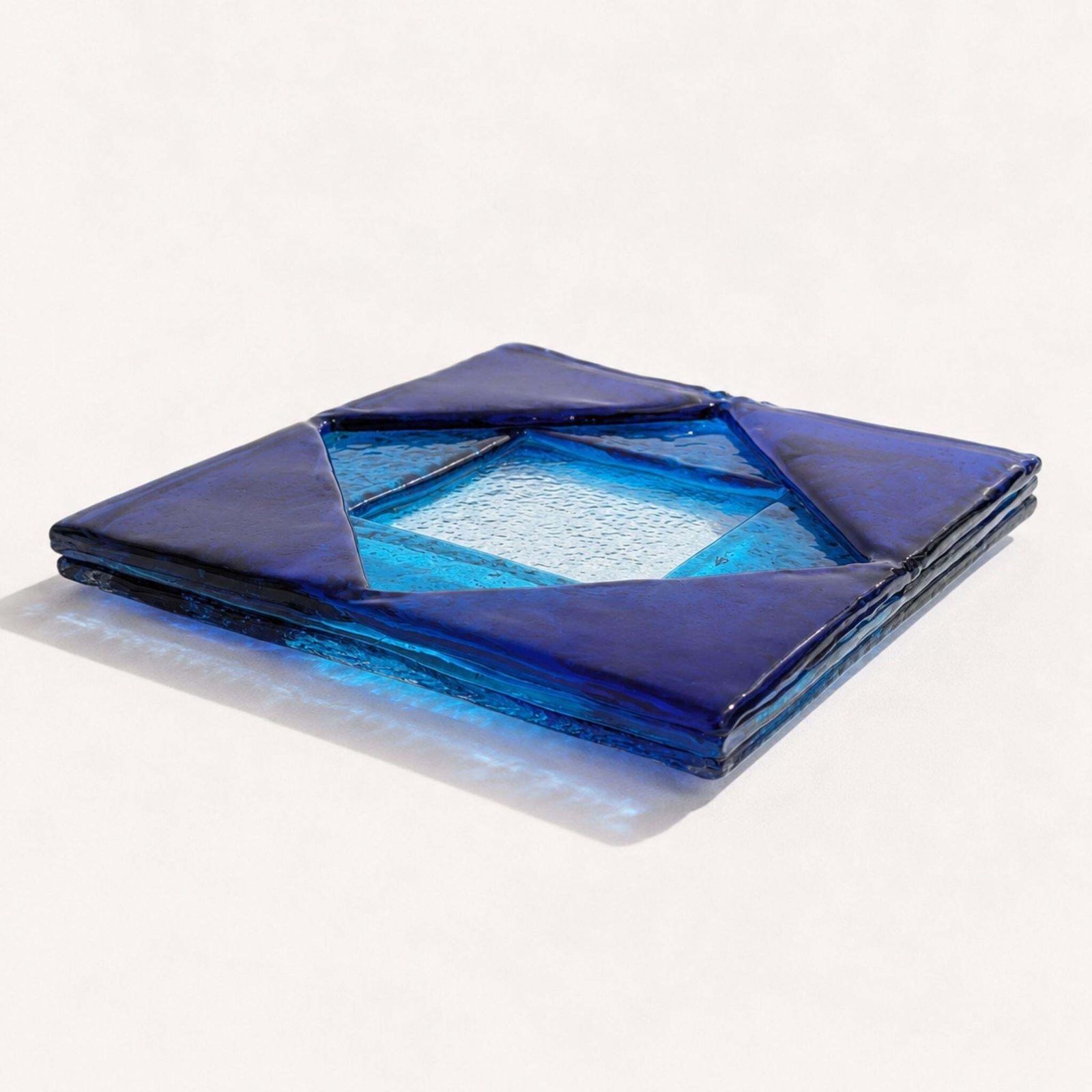 Italian Murano Glass Centerpieces Blue Murano Glass Tray By Mazzega, Italy, 1970 photo buy
