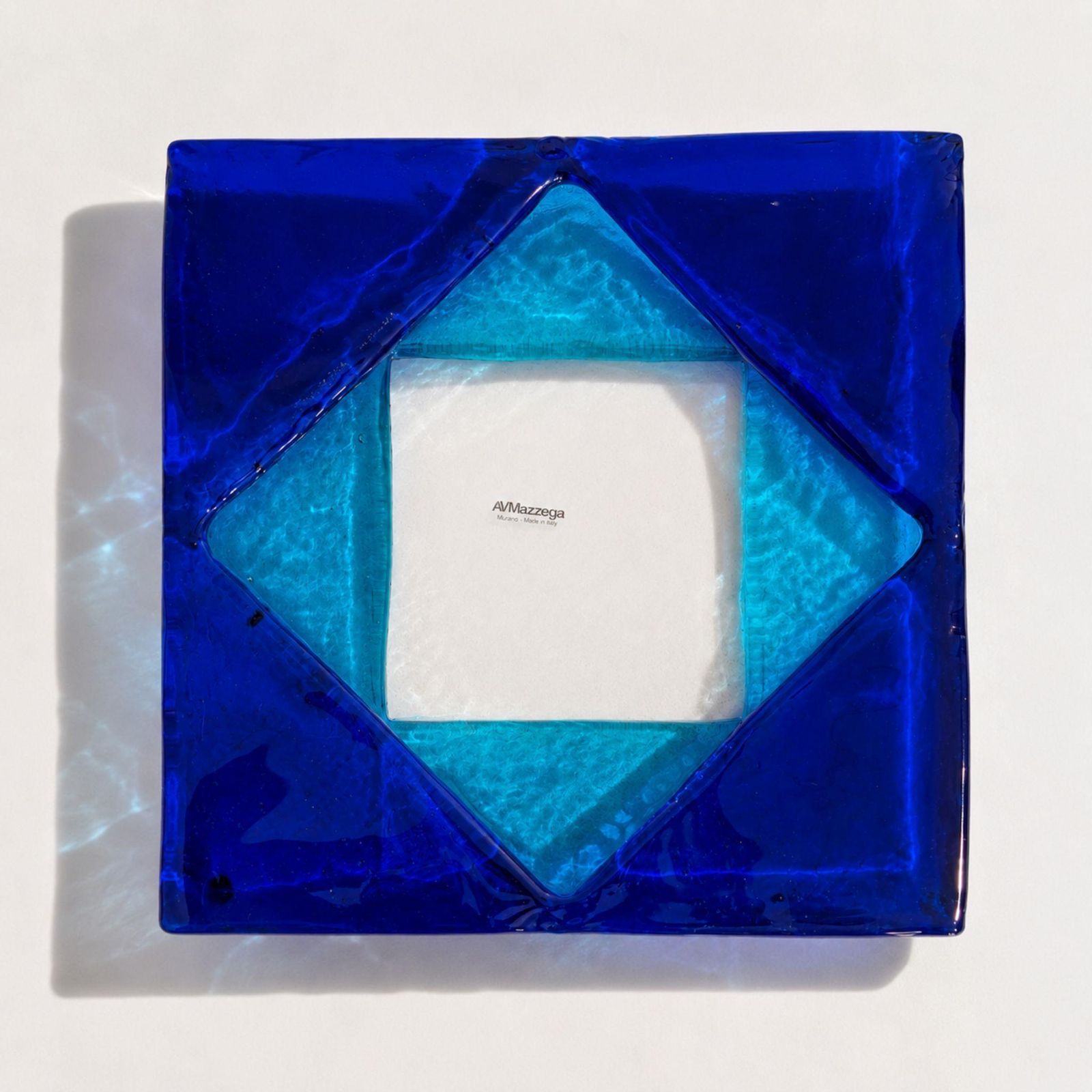 Italian Murano Glass Centerpieces Blue Murano Glass Tray By Mazzega, Italy, 1970 photo vintage