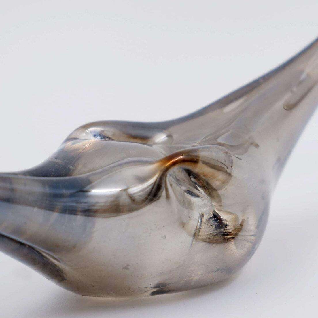 371.0 Mid 20th Century Mercury Glass Duck Couple Sculpture, Vintage Art photo