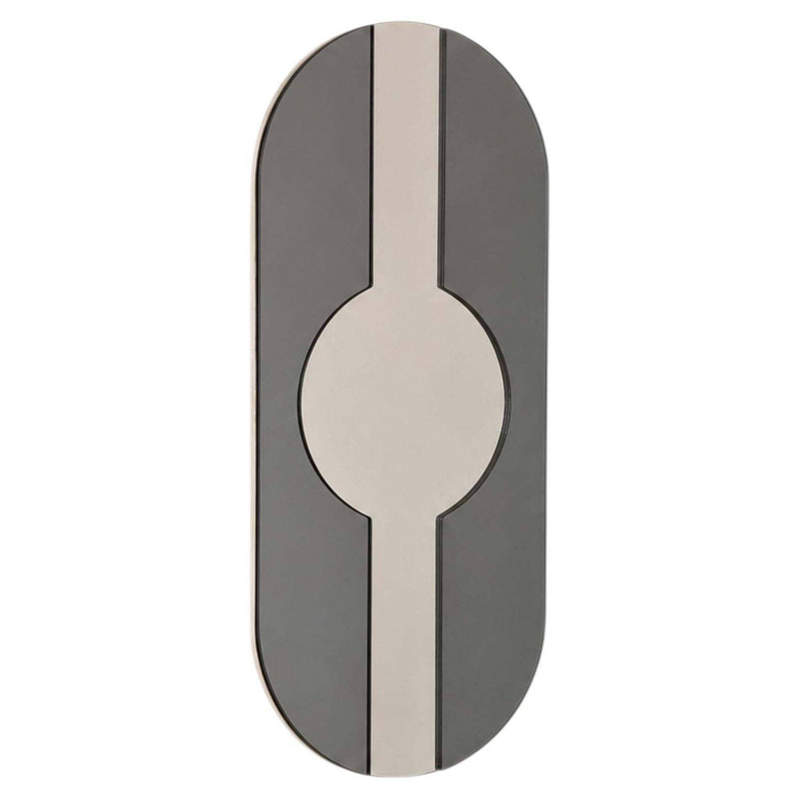 Space Age Italian Smoked Wallmirror Attributed To Cristal Arte, 1970s
