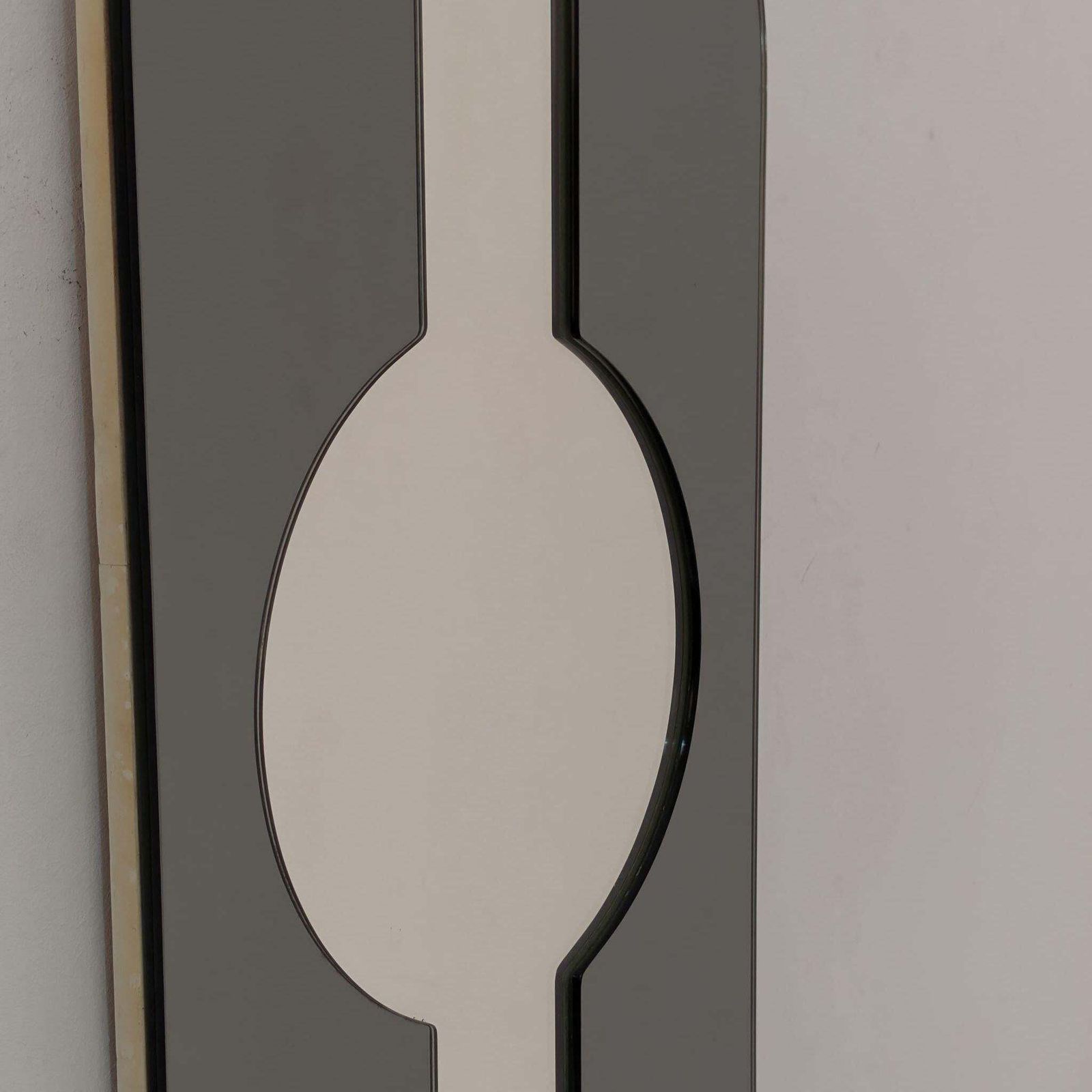 Space Age Italian Smoked Wallmirror Attributed To Cristal Arte, 1970s photo furniture