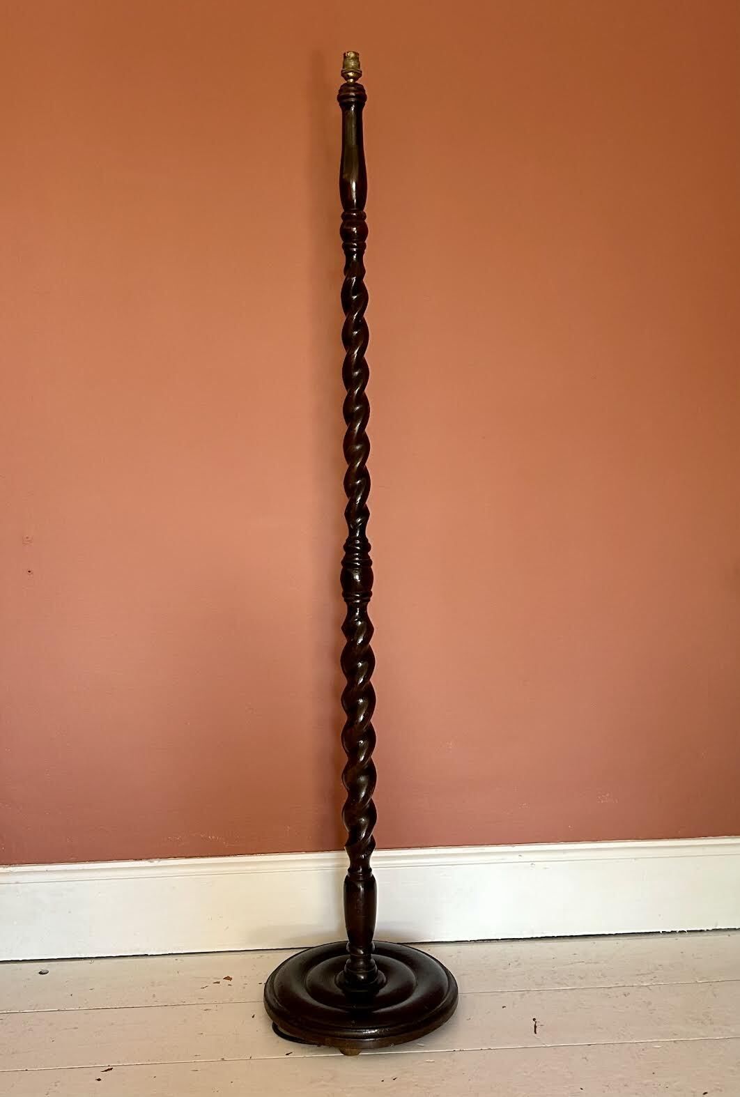 Barley Twist Wooden Floor / Standard Lamp