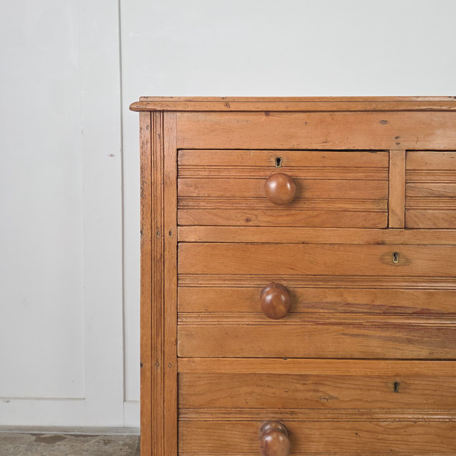 Antique Pine Chest Of Drawers | Farmhouse Style Four Drawer Chest photo for sale