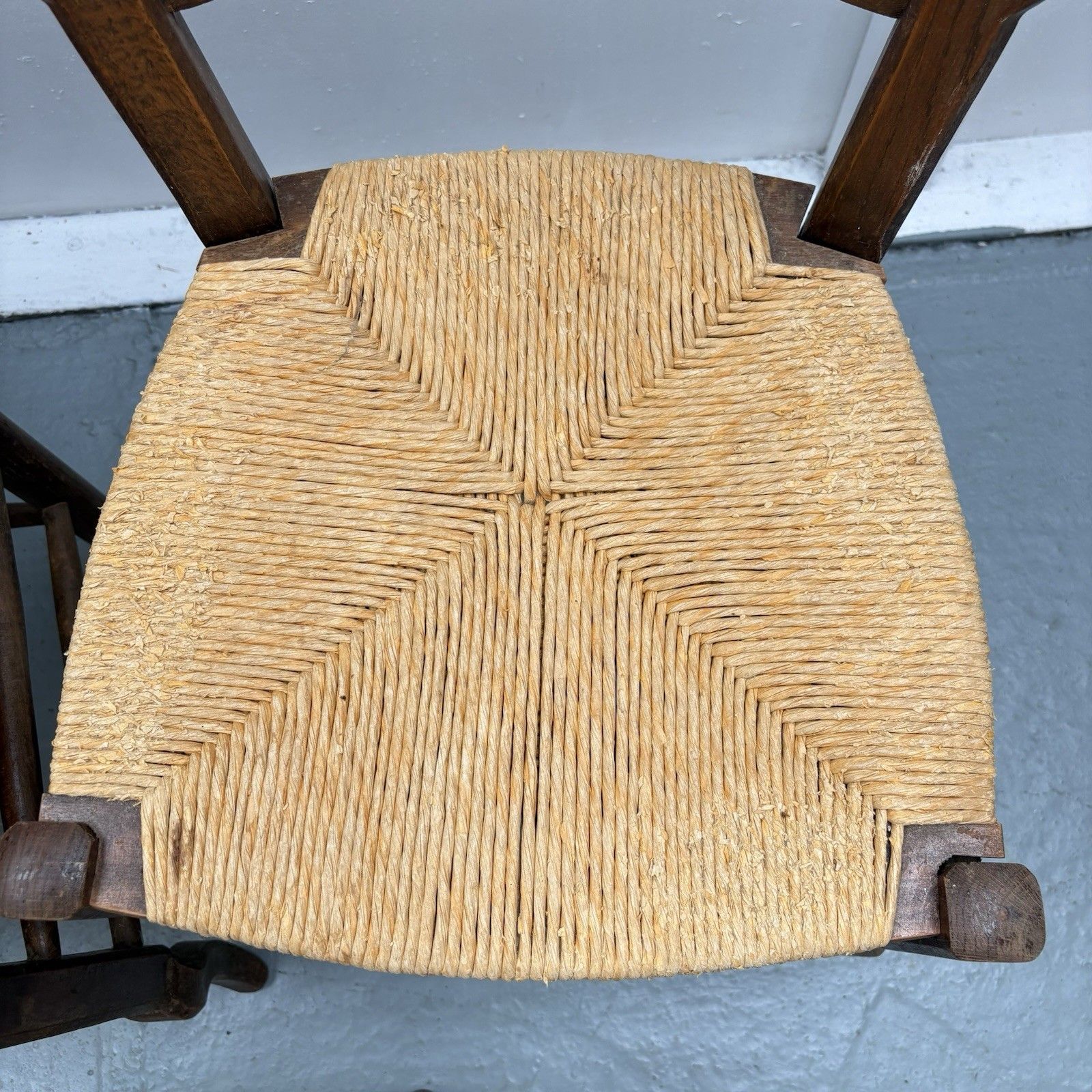 photo for sale 3 Vintage French Country ´Van Gogh” Ladderback Rush Seat Dining Chairs