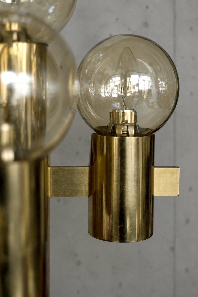 photo for sale Mid-Century Scandinavian Modern sculptural gouden vloerlamp van Hans Agne Jakobsson voor Hans Agne Jakobsson AB, jaren 1970