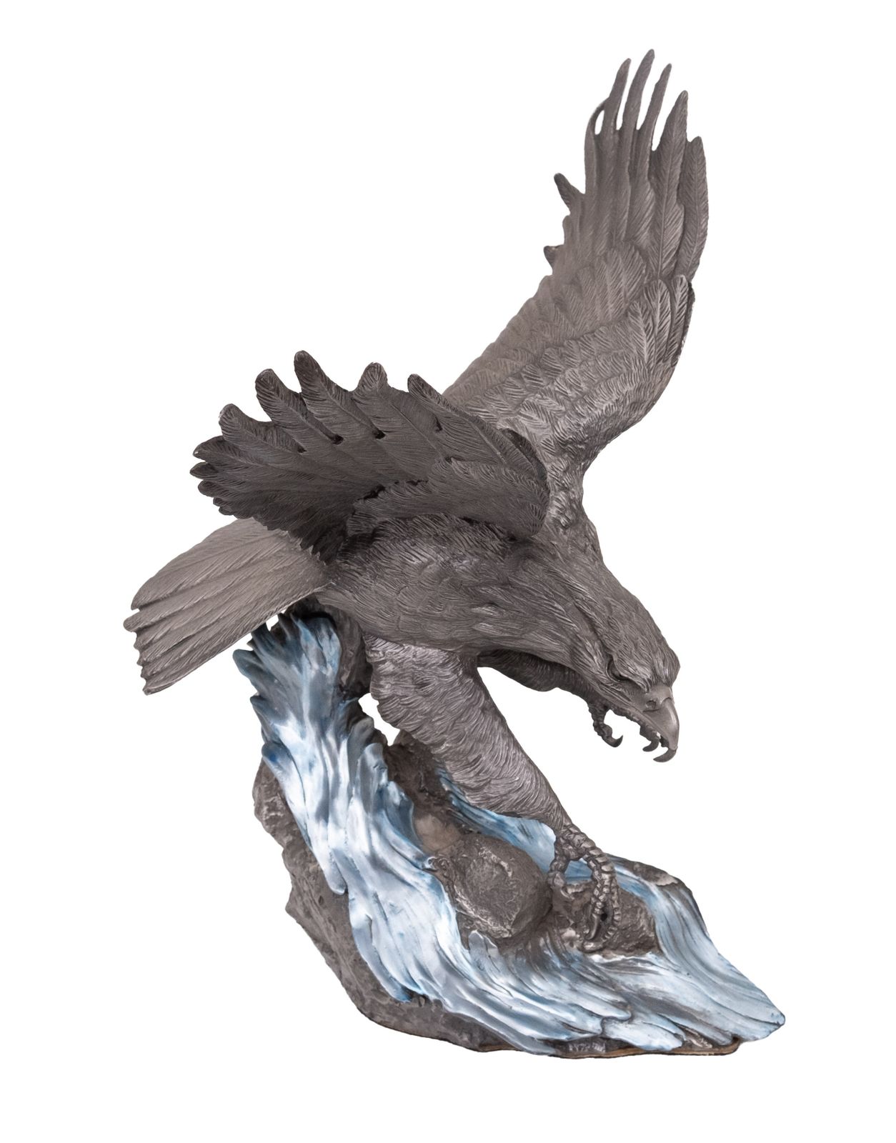 The Alaskin Chilkat Bald Eagle Statue Pewter By Paul Brunelle photo furniture