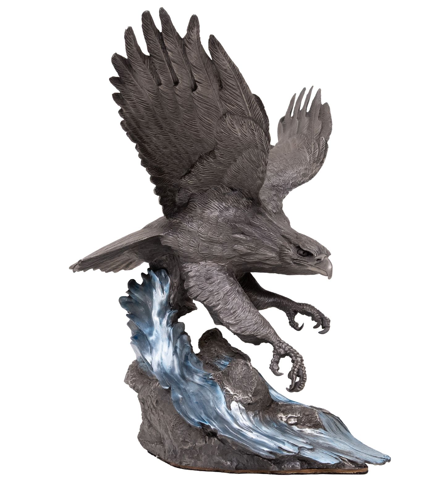 The Alaskin Chilkat Bald Eagle Statue Pewter By Paul Brunelle