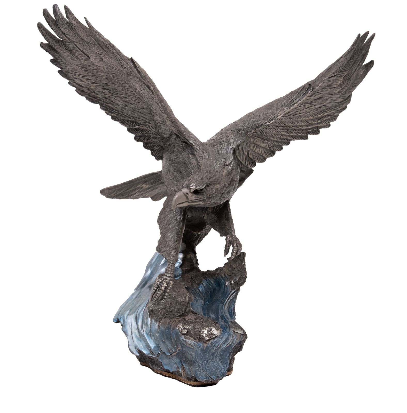The Alaskin Chilkat Bald Eagle Statue Pewter By Paul Brunelle photo Woonaccessoires