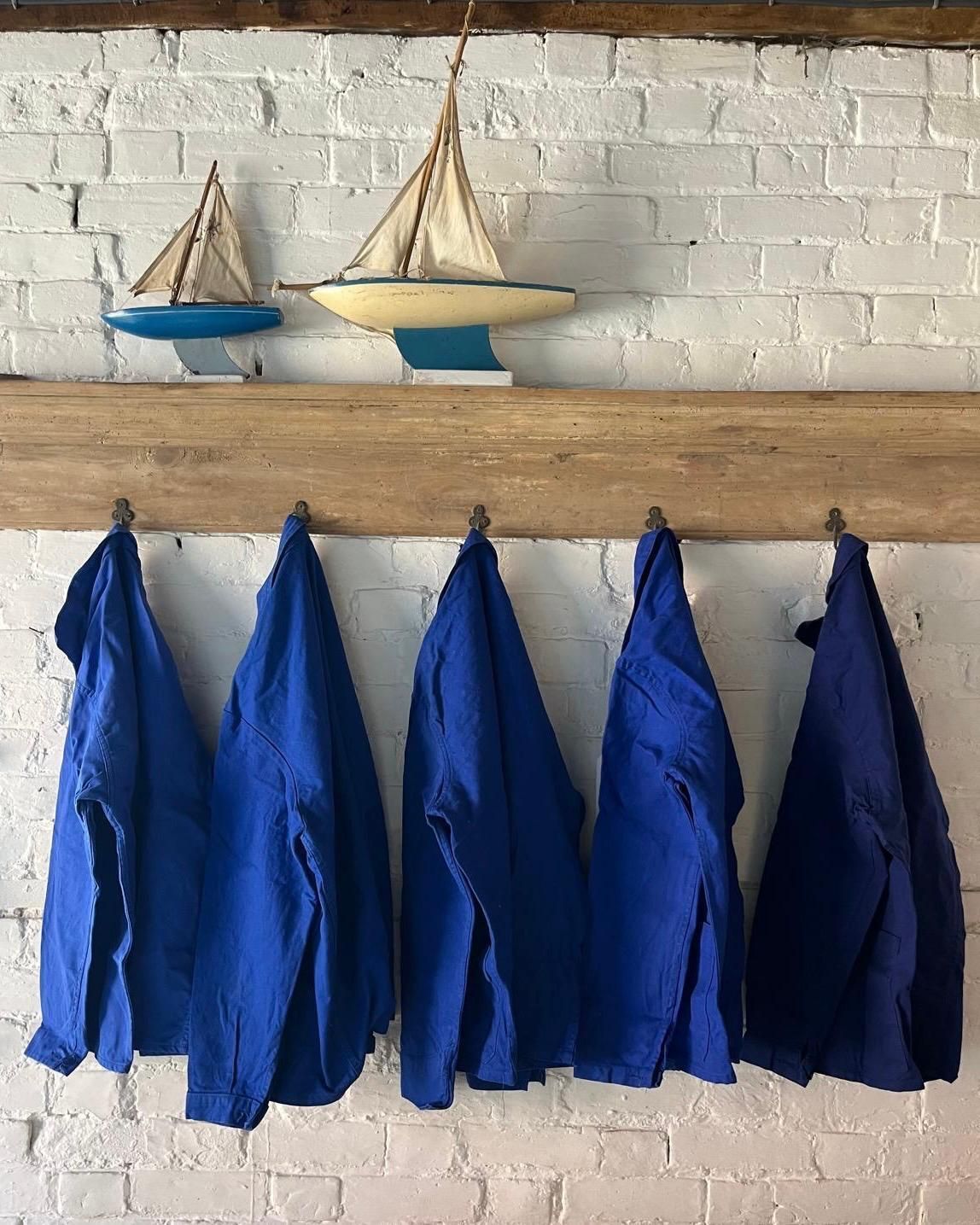 Long French Painted Hanging Shelves With Hooks photo furniture