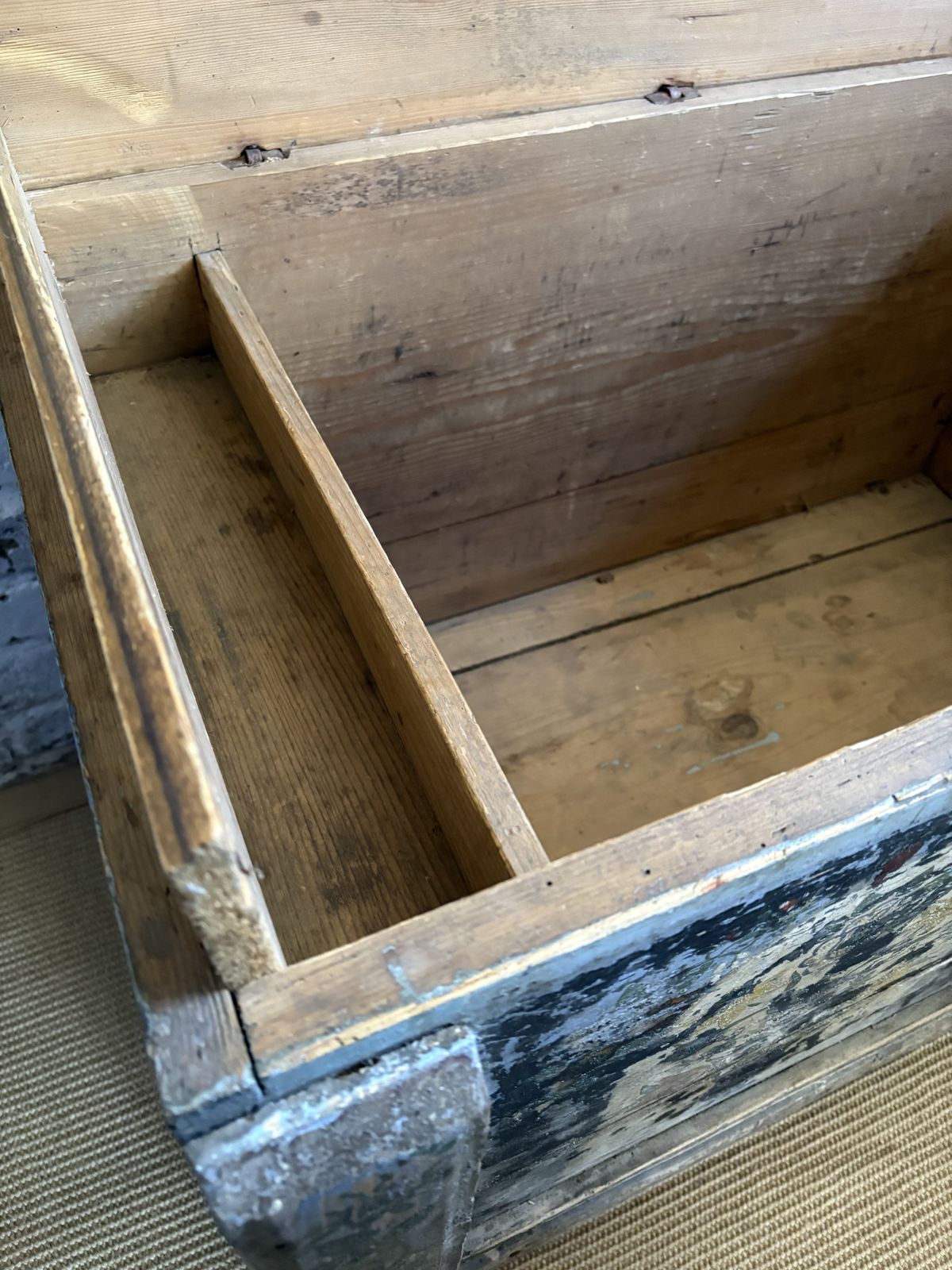 Furniture Antique French Folk Art Painted Chest photo