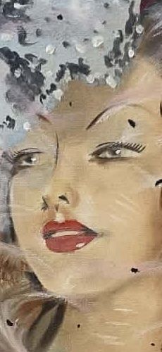 Mid Century Glamour Pin Up Portrait After Jean Gabriel Domergue photo buy