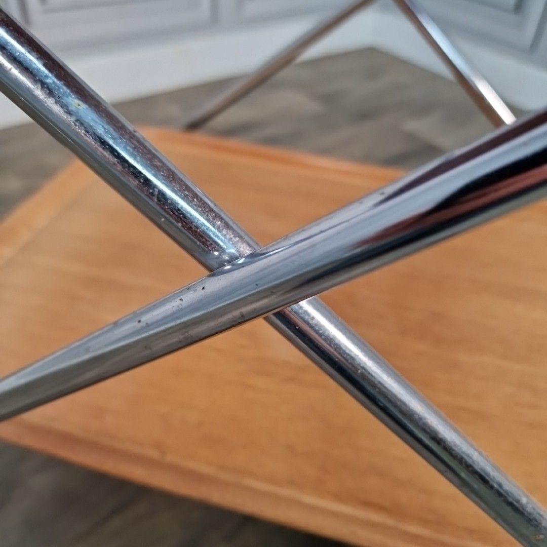 photo for sale Vintage Tea Hostess Trolley Retro Chrome & Plywood Folding Drinks Mid Century