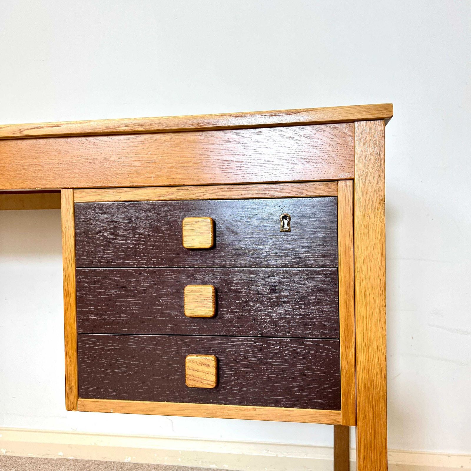 Mid Century Danish Desk, Scandinavian Teak Desk By Domino Mobler photo furniture
