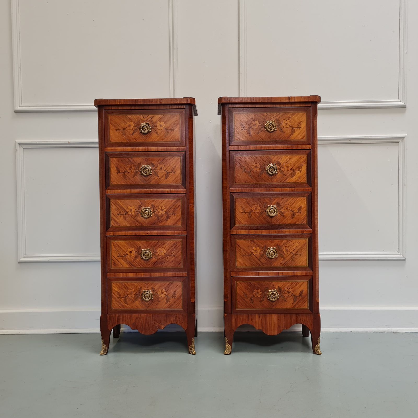 Beautiful Tall Antique Bedside Cabinets C1920 Free Delivery Eng/Wales
