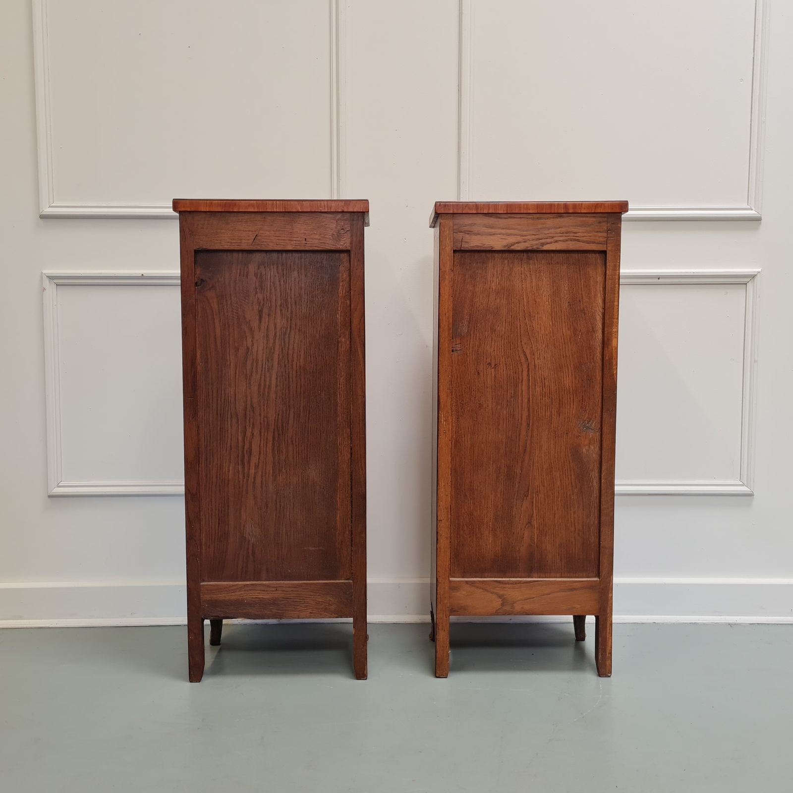 Beautiful Tall Antique Bedside Cabinets C1920 Free Delivery Eng/Wales photo vinterior