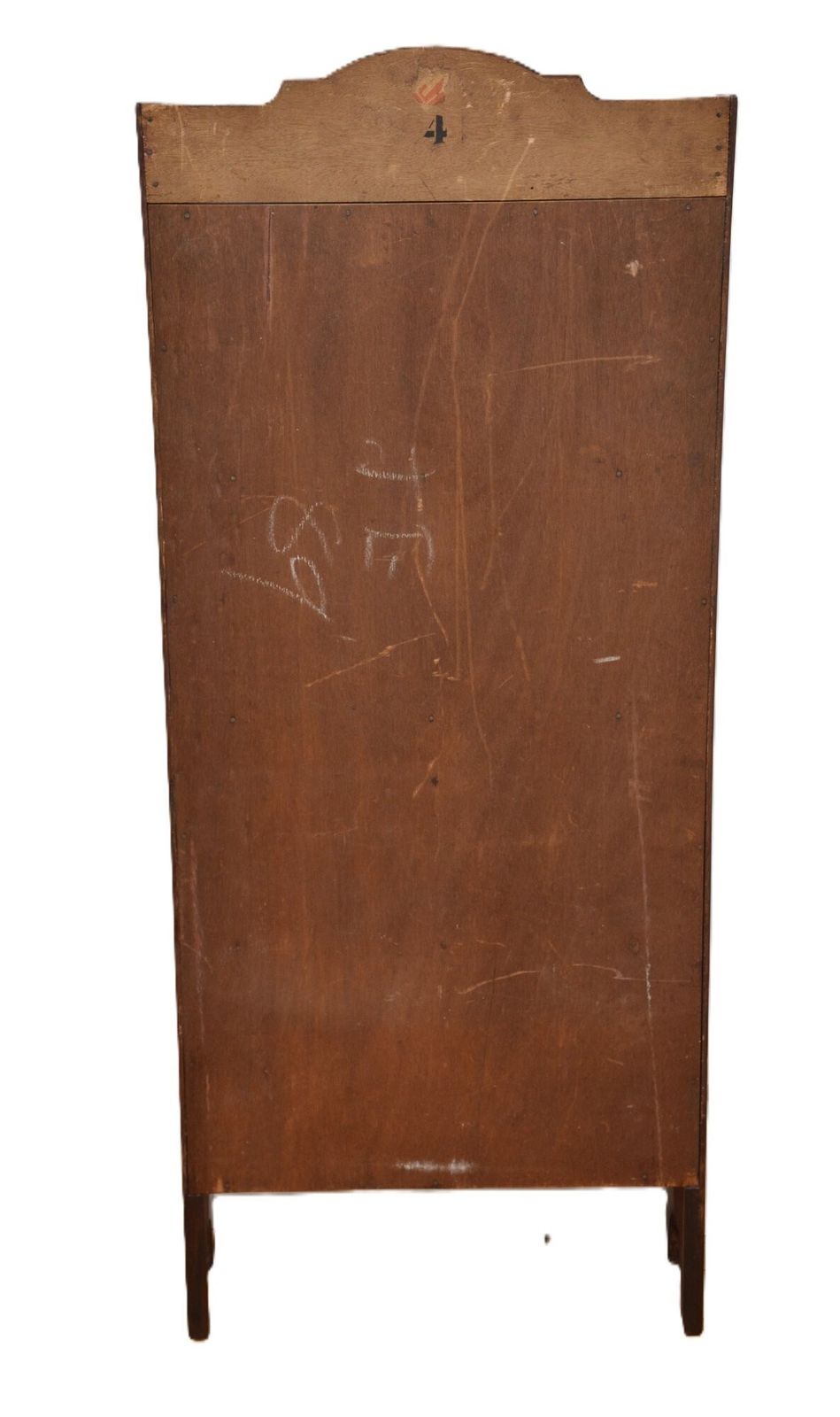 photo for sale Slim Mahogany And Inlaid Open Bookcase C1900s