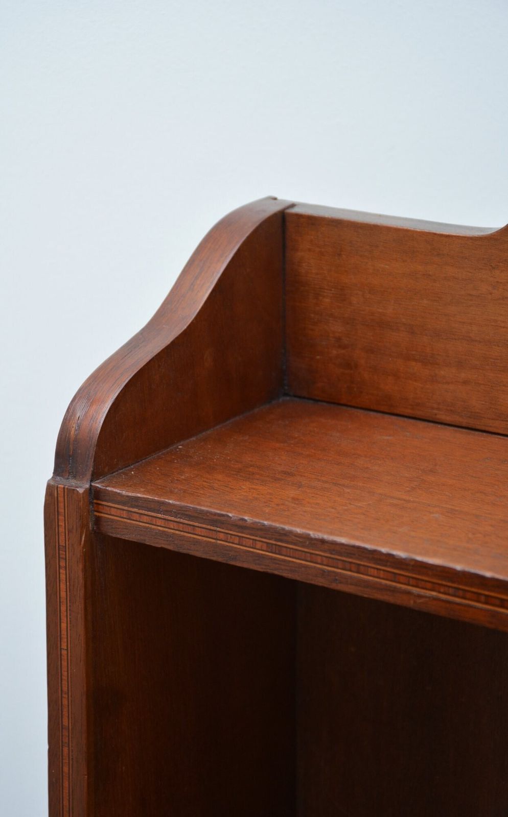 photo buy Slim Mahogany And Inlaid Open Bookcase C1900s