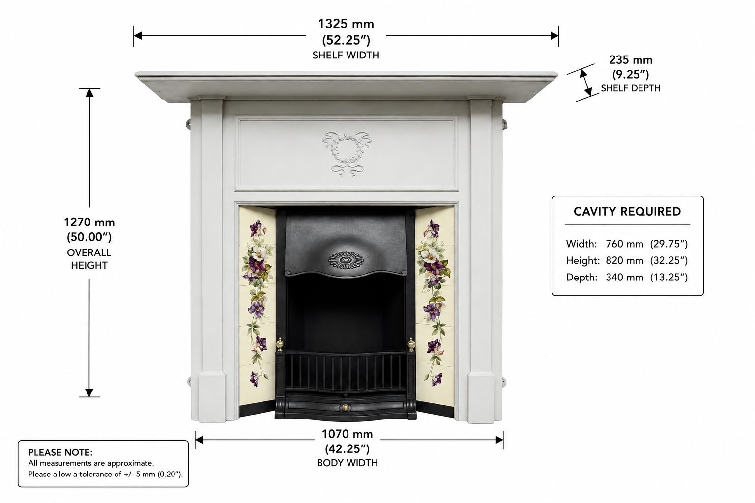 Large Original Antique Edwardian Cast Iron Combination Fireplace photo furniture