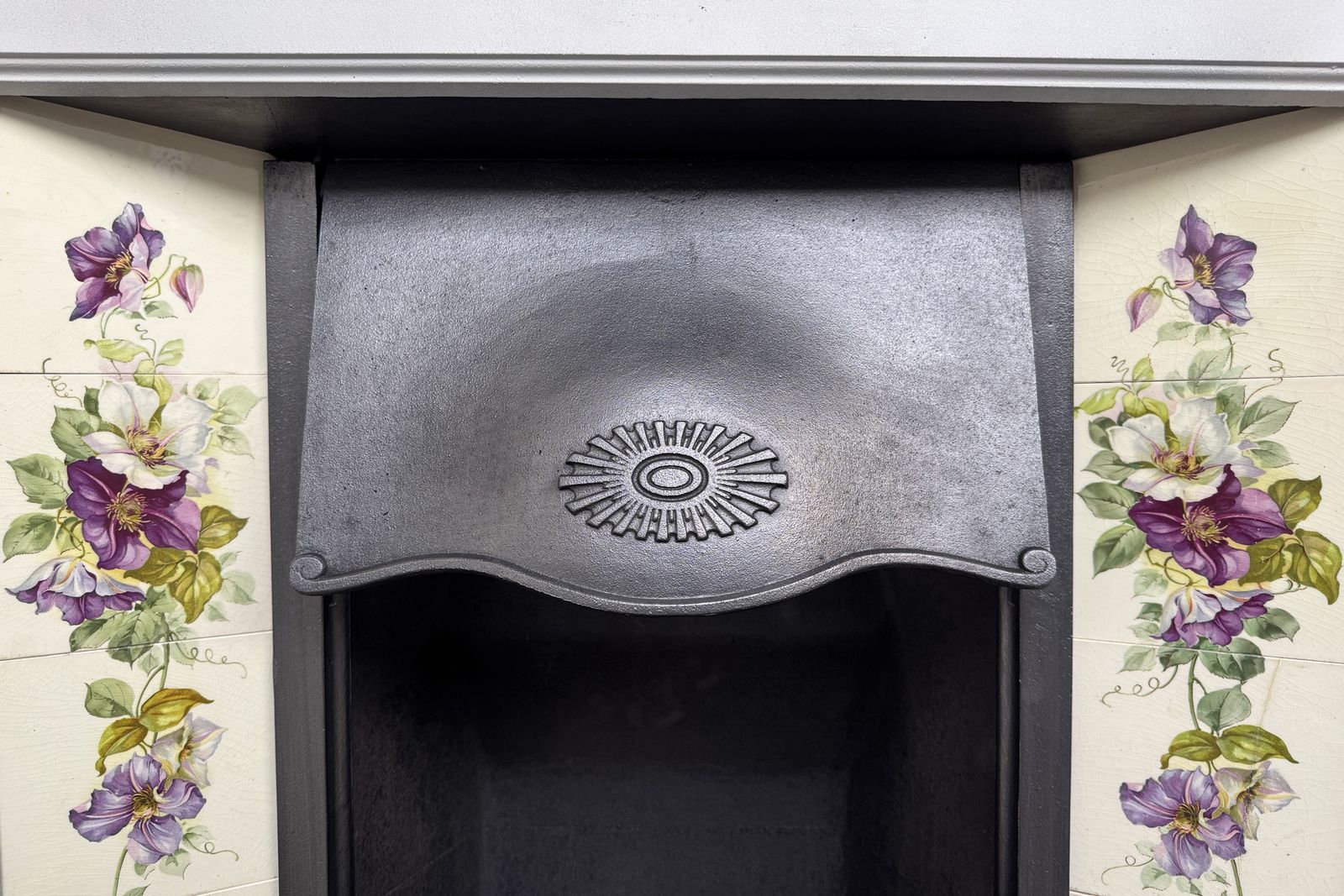 Large Original Antique Edwardian Cast Iron Combination Fireplace photo 2800.0