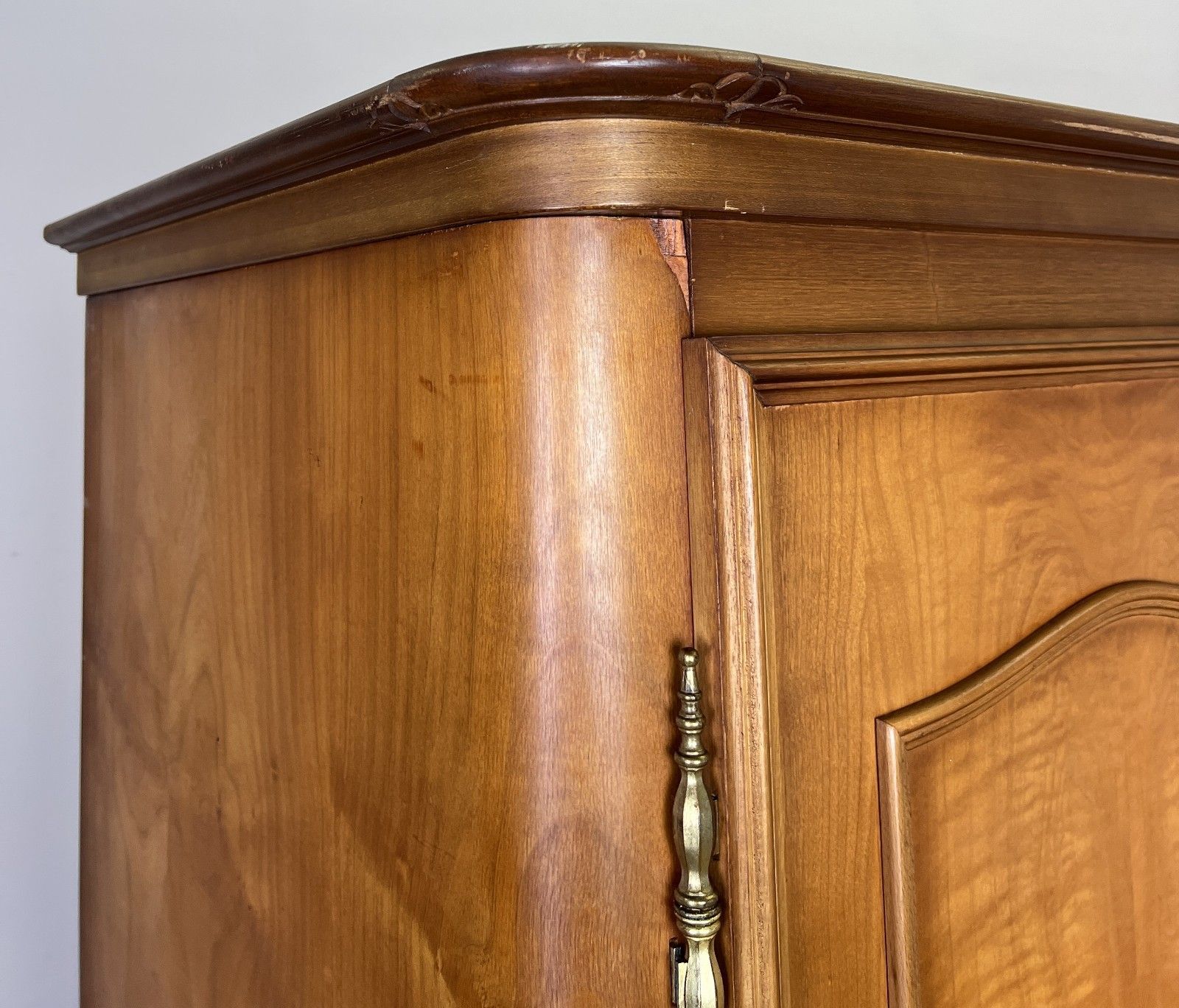 Wardrobe Vintage French Louis XVI Style Four Door Carved Armoire Lot 6079 photo vintage
