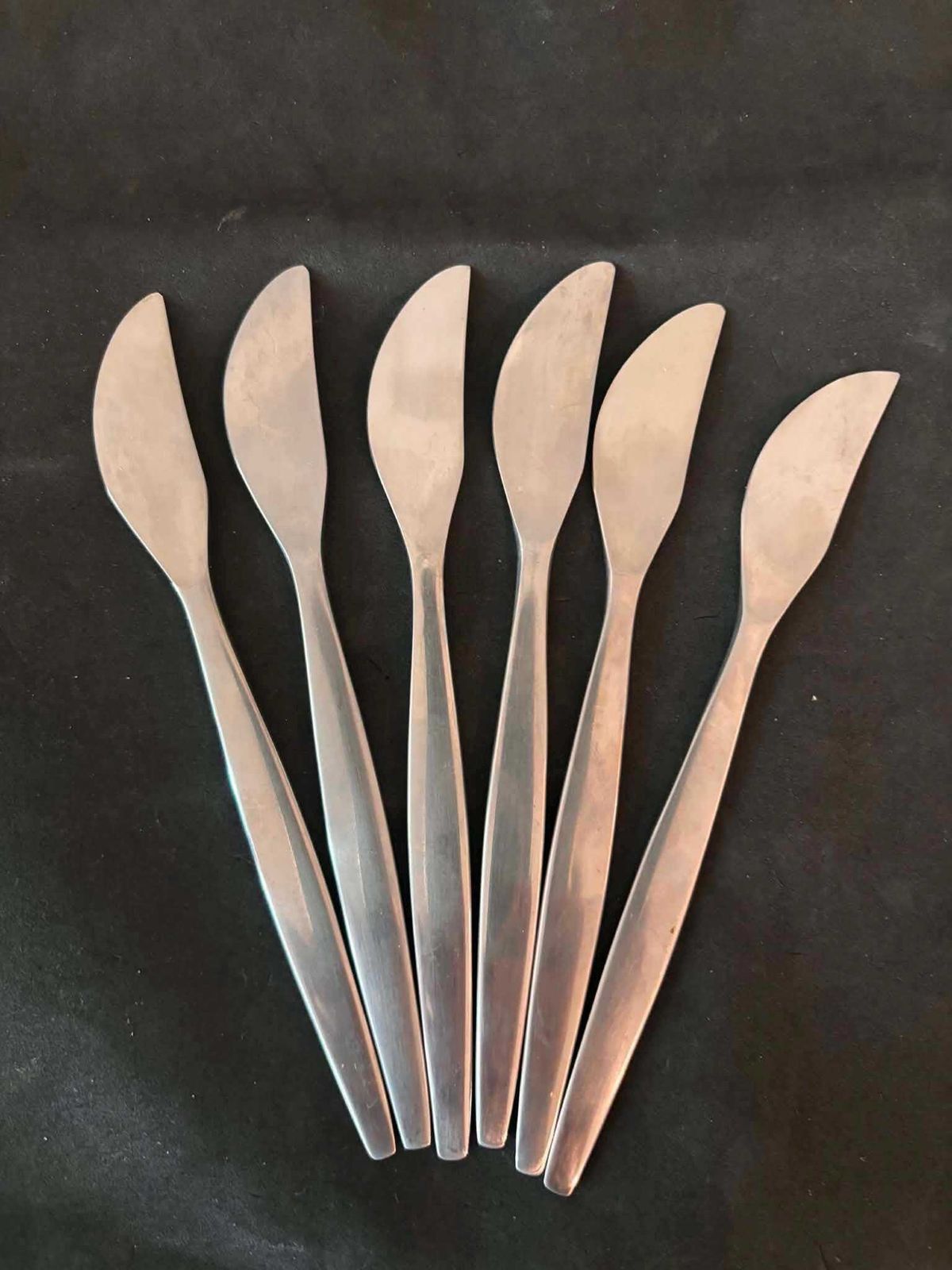 184.0 Gense Focus Fruits Knives – Scandinavisch Modernistisch Satijn Roestvrij Staal – Set van 6 photo