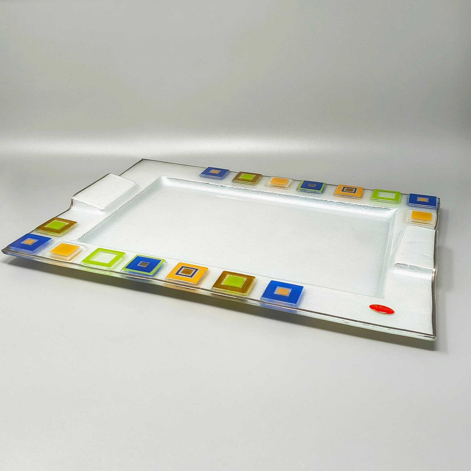 Plateau Albatros en verre de Murano, Italie, années 1970 photo Décoration