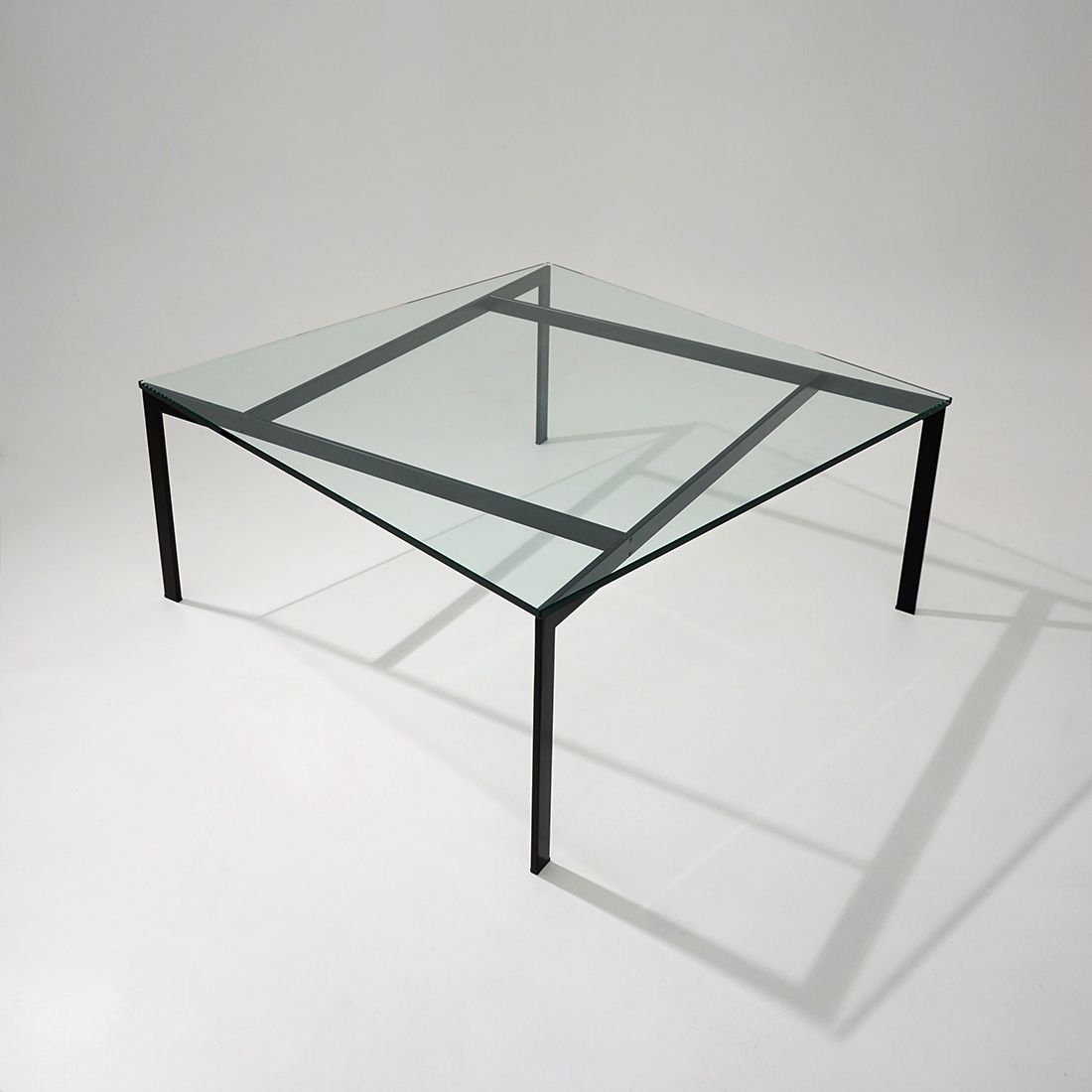 Glass And Metal Coffee Table By Paolo Tilche For Arform, 1960s photo for sale