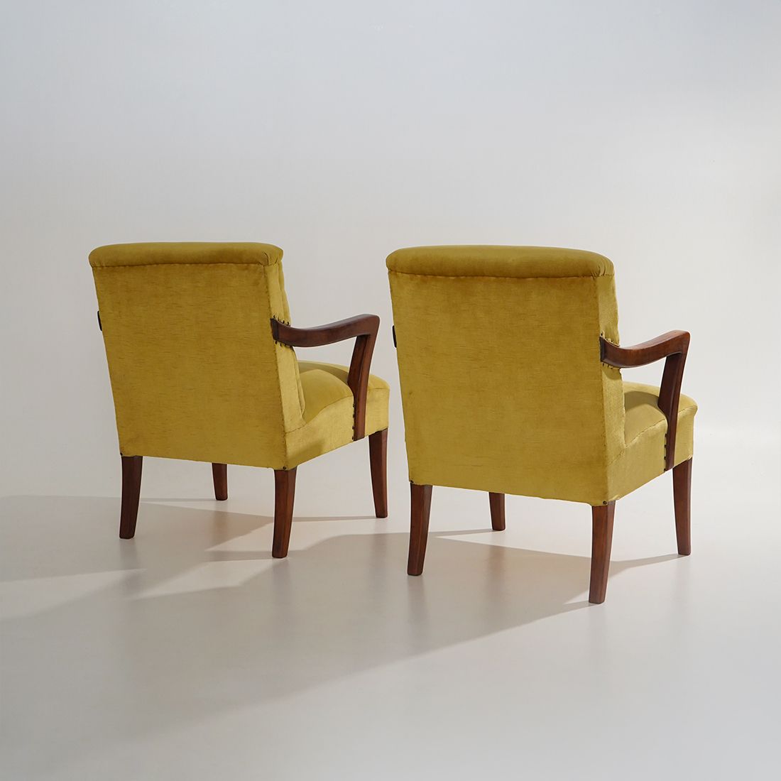 Pair Of Velvet Armchairs, 1950s photo 1400.0