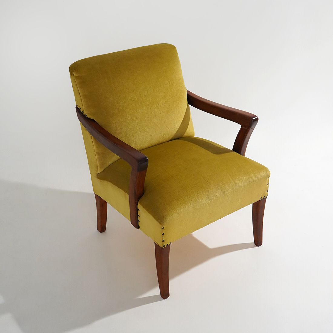 Pair Of Velvet Armchairs, 1950s photo vintage