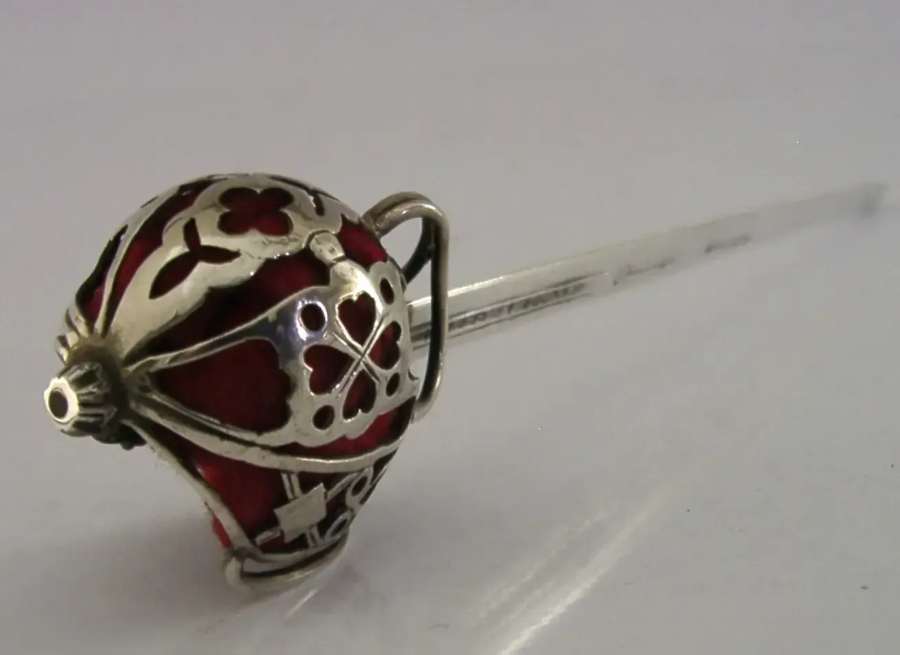 Rare English Sterling Silver Letter Envelope Opener Desk Item 1902 Antique photo Home Decor