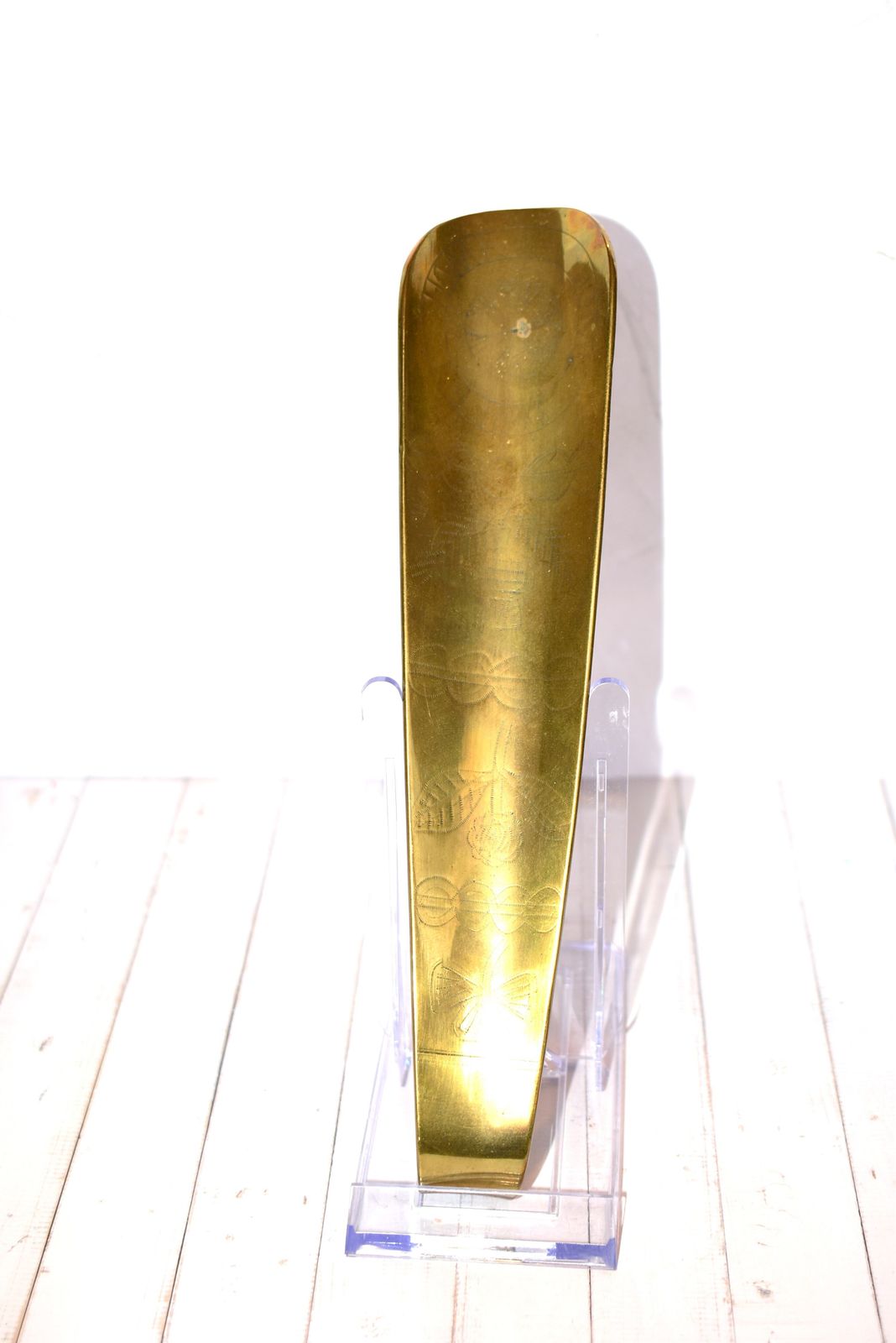Wwi British Brass Trench Art Shoehorn With "Home Sweet Home" Engraving, C.1915 photo furniture