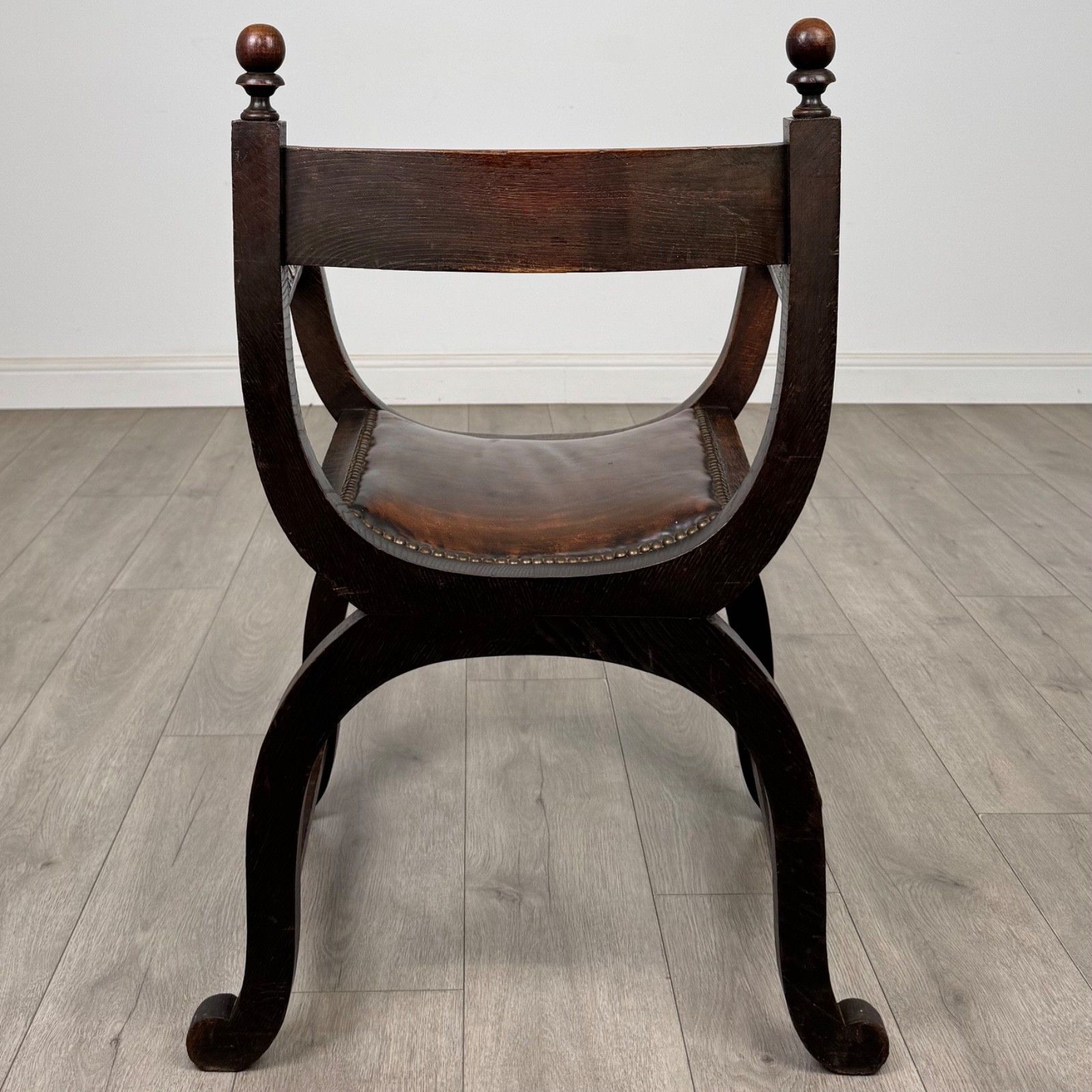 Antique 19th Century Victorian Savonarola Chair In Oak ( Af 5683 ) photo Furniture