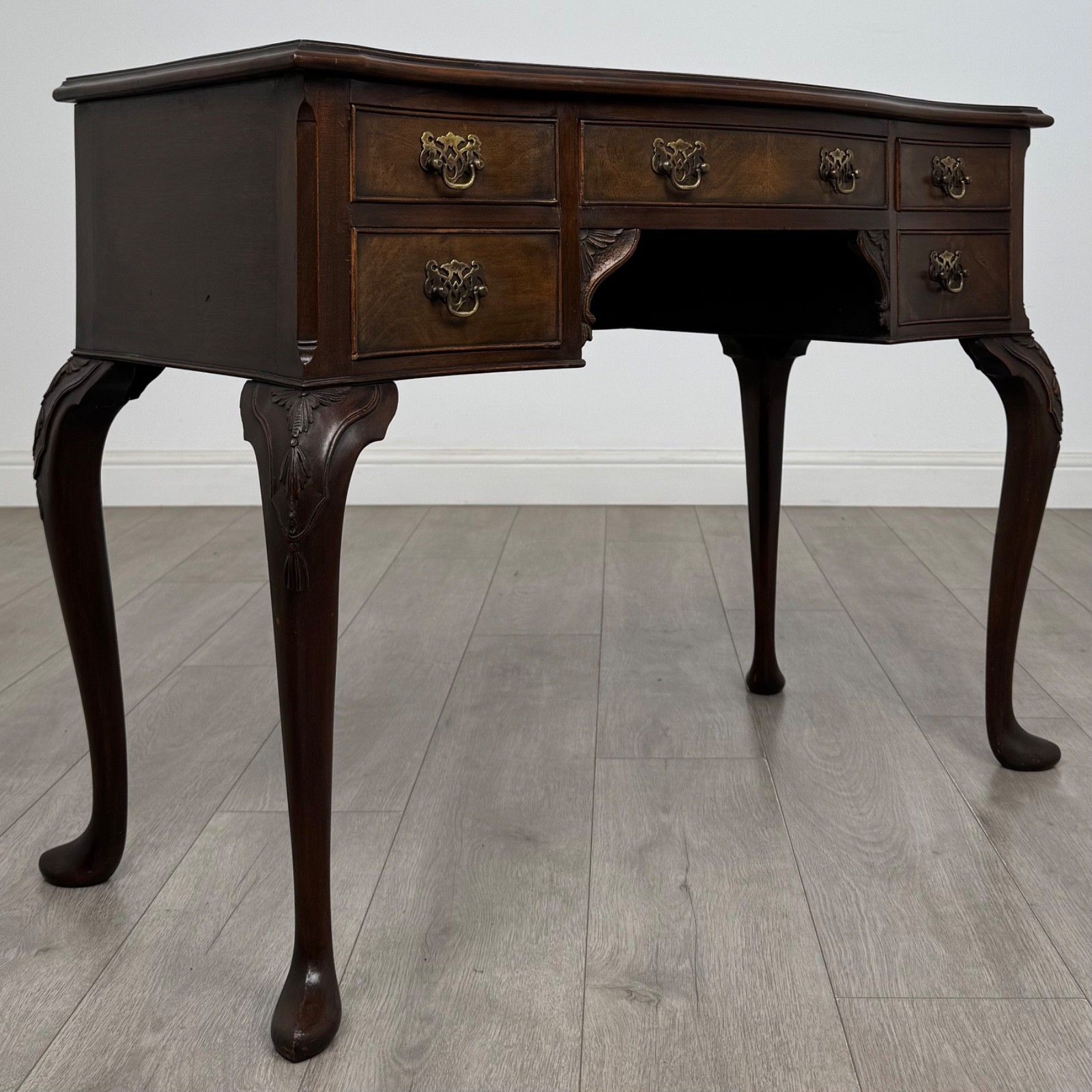 Antique 20th Century Edwardian Writing Table In Mahogany ( Af 5648 ) photo vintage