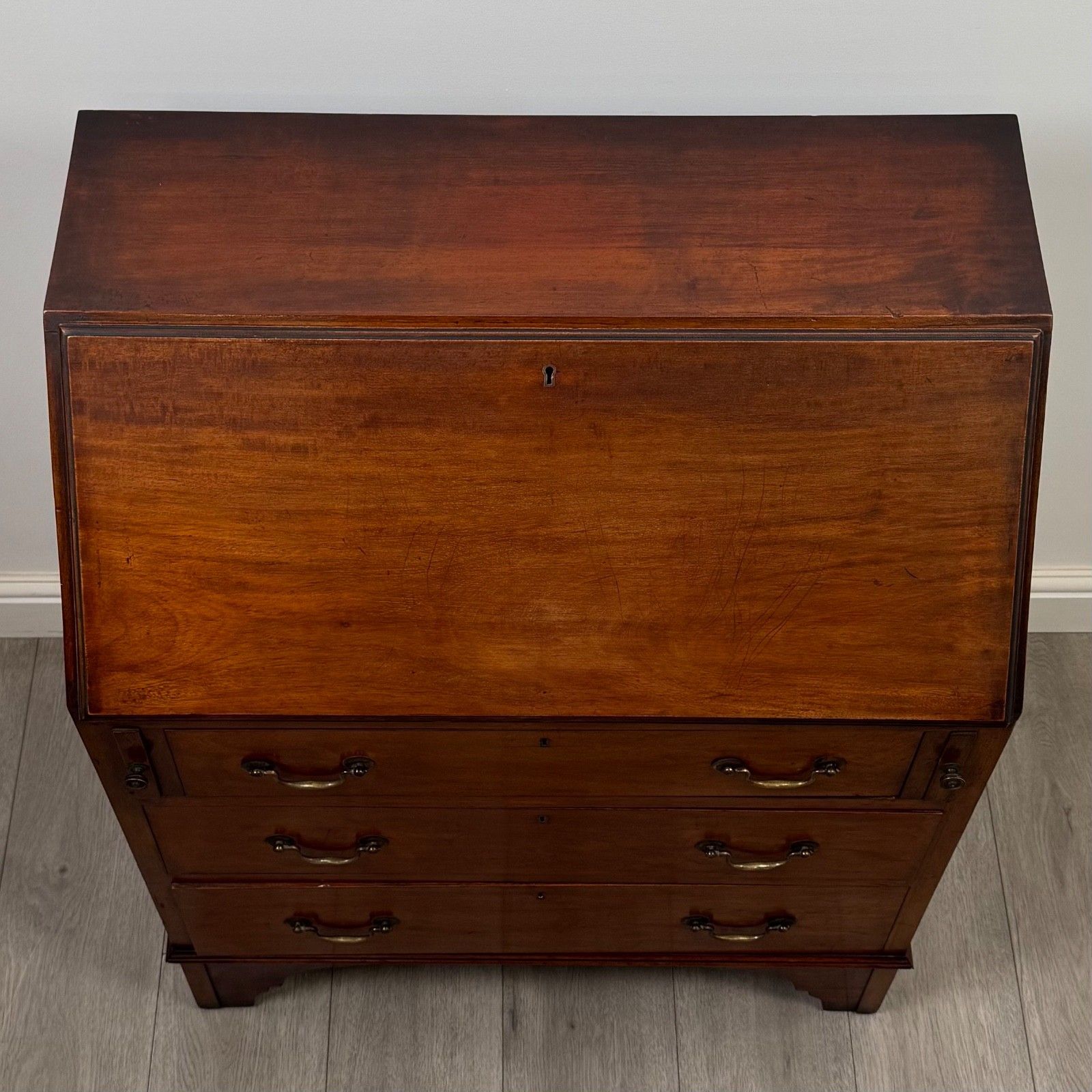 photo for sale Antique 20th Century Edwardian Bureau In Mahogany ( Af 5686 )