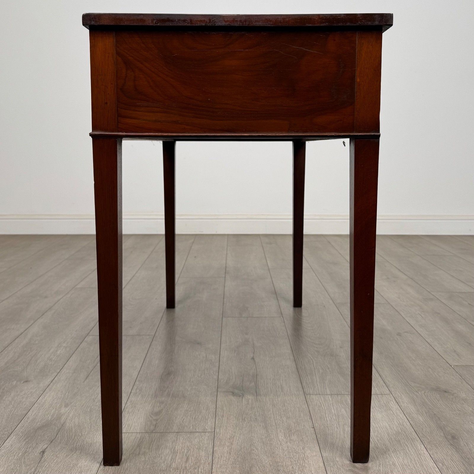 Antique 19th Century Serpentine Writing Table In Mahogany ( Af 5691 ) photo for sale