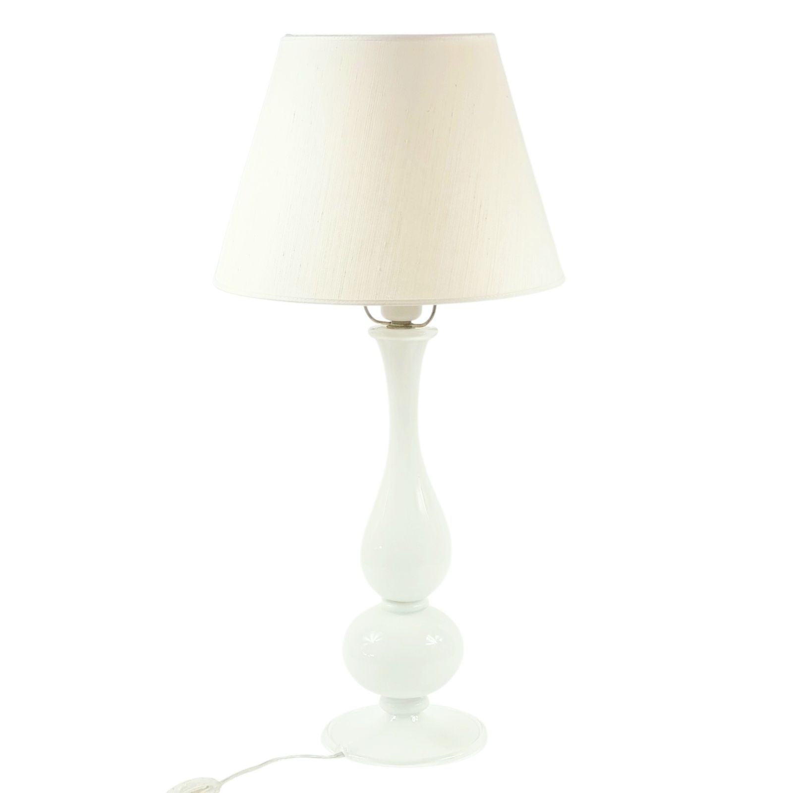 Gelabeld Mid Century Murano Glazen Tafellamp Van Barovier & Toso, Italië, Jaren 1940/1950