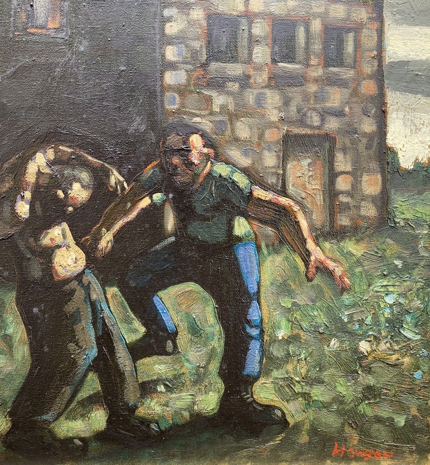 Peter Howson Obe (Scottish, B 1958) Original Exhibited Contemporary Oil Painting photo vintage