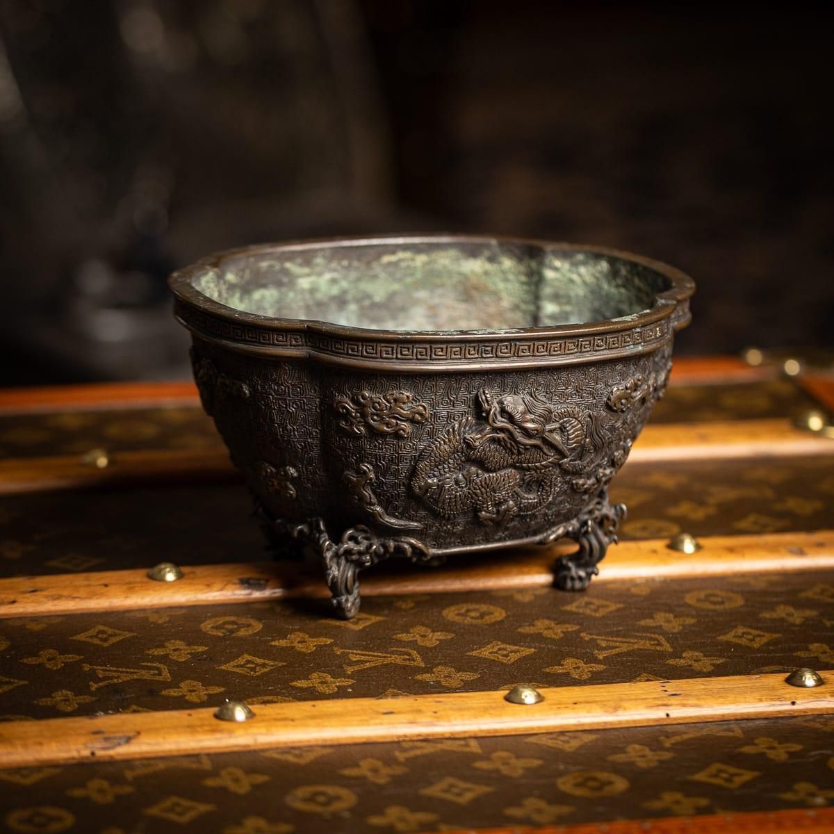 Antique 19thc Japanese Bronze Vessel In The Style Of The 17thc Edo Period photo furniture