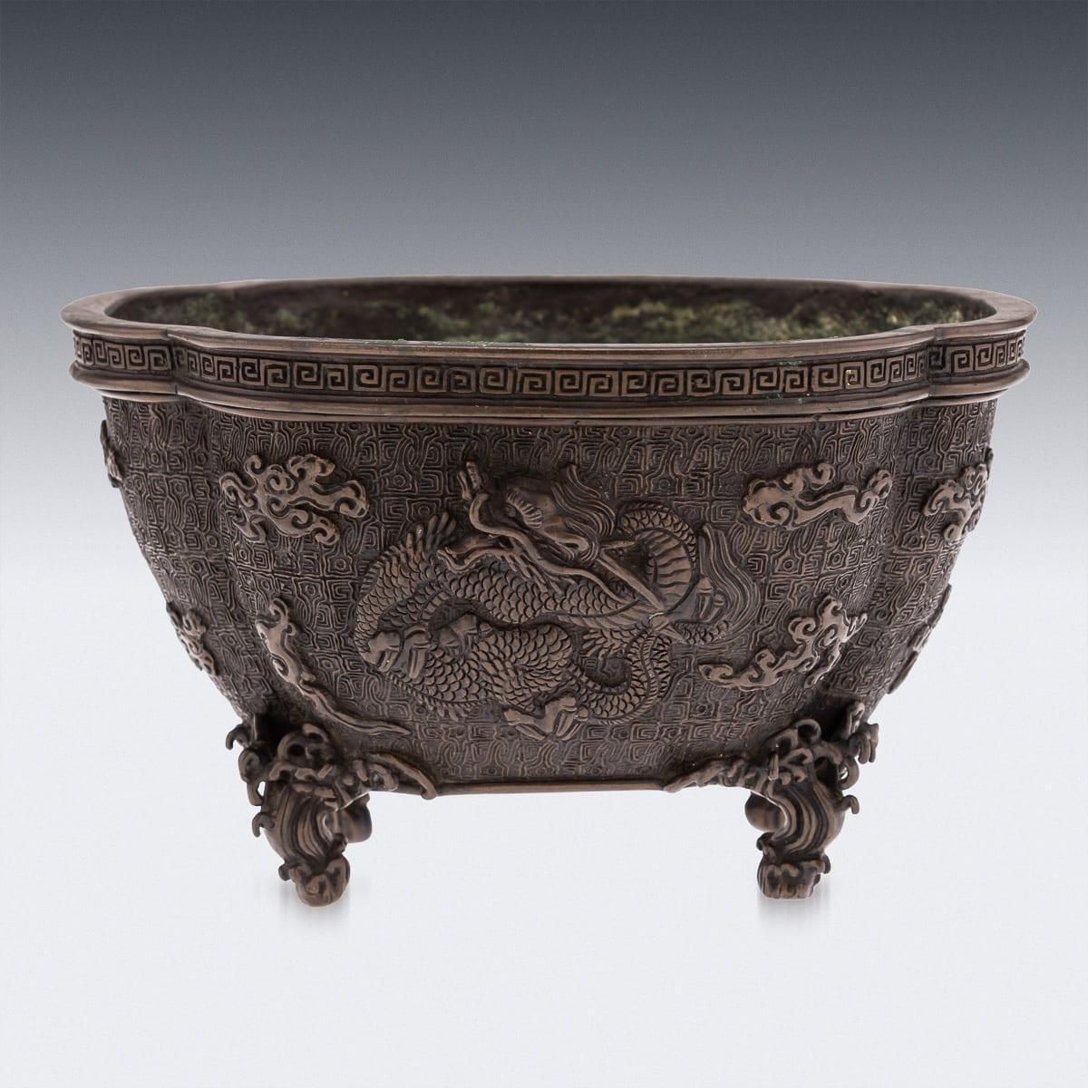 Antique 19thc Japanese Bronze Vessel In The Style Of The 17thc Edo Period photo for sale