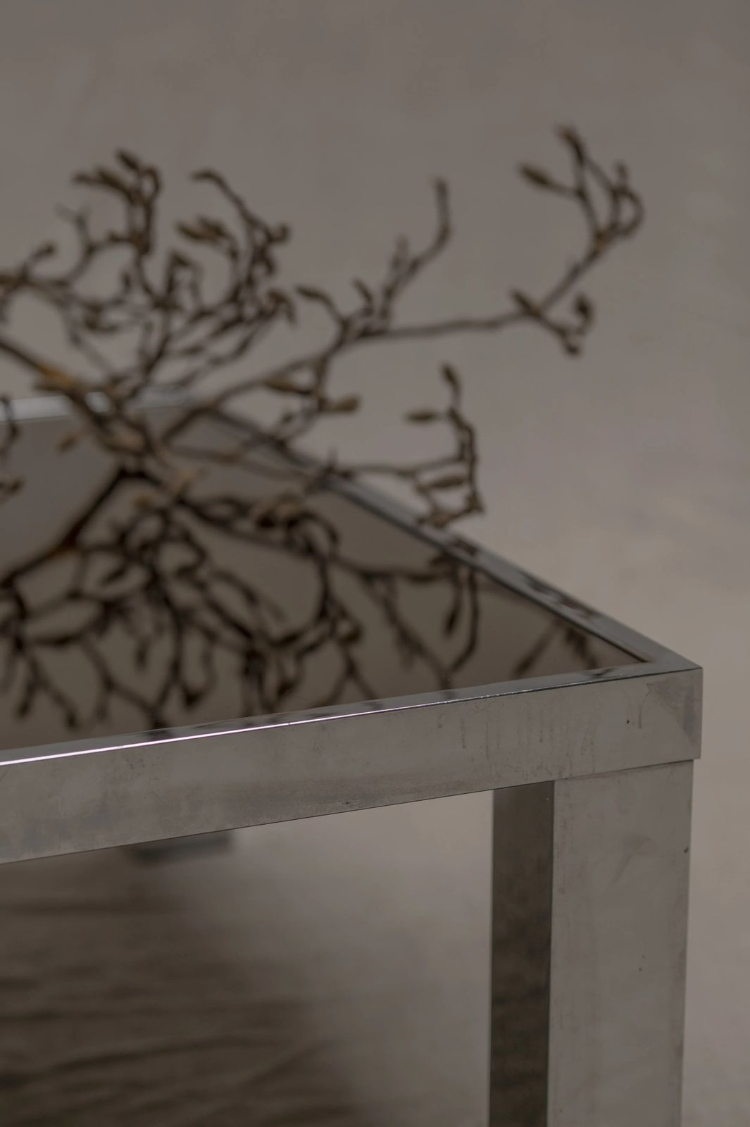 photo for sale Space Age Coffee Table In Chromed Steel, 1970s