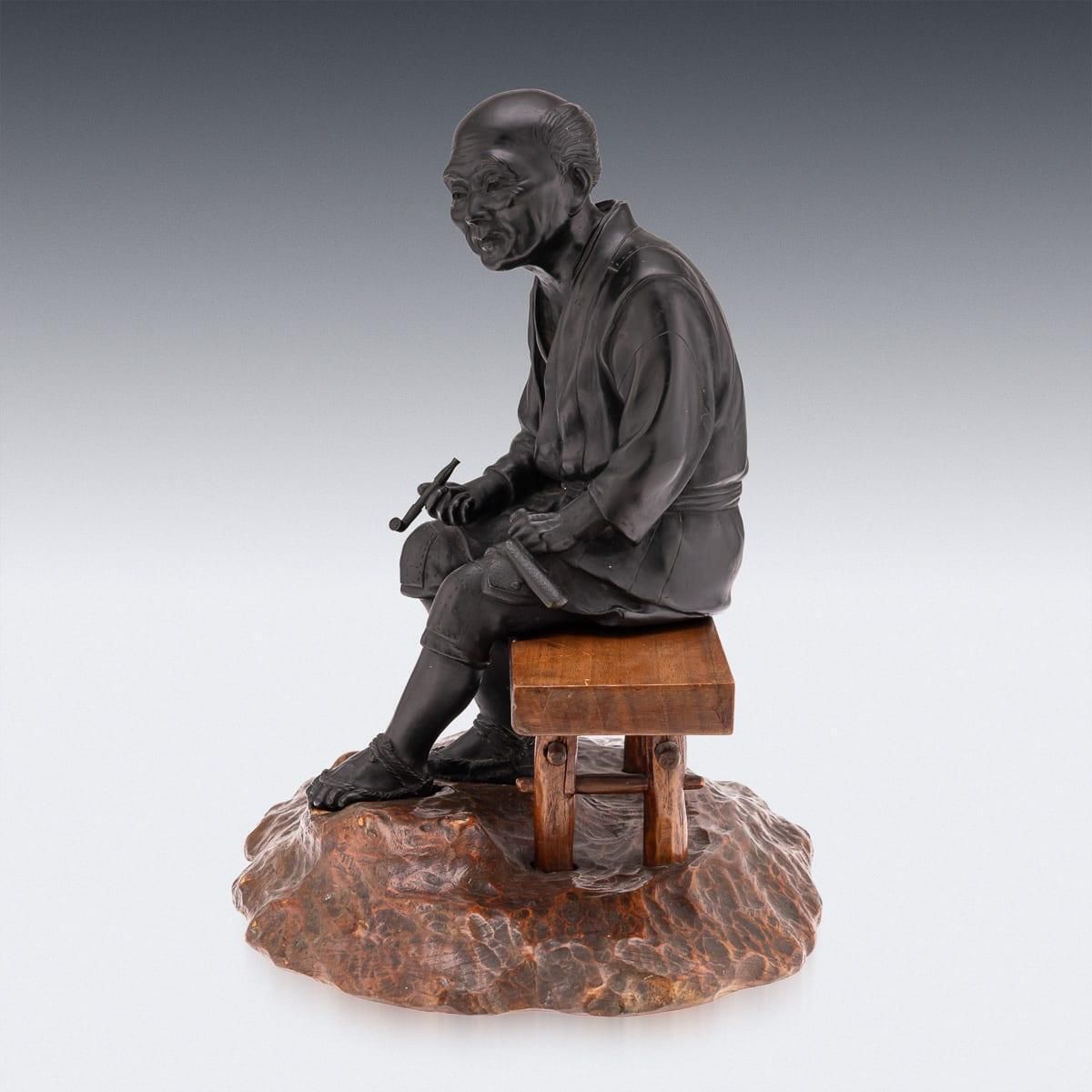 Antique 19th Century Japanese Meiji Period Takaakia Bronze Okimono photo Art