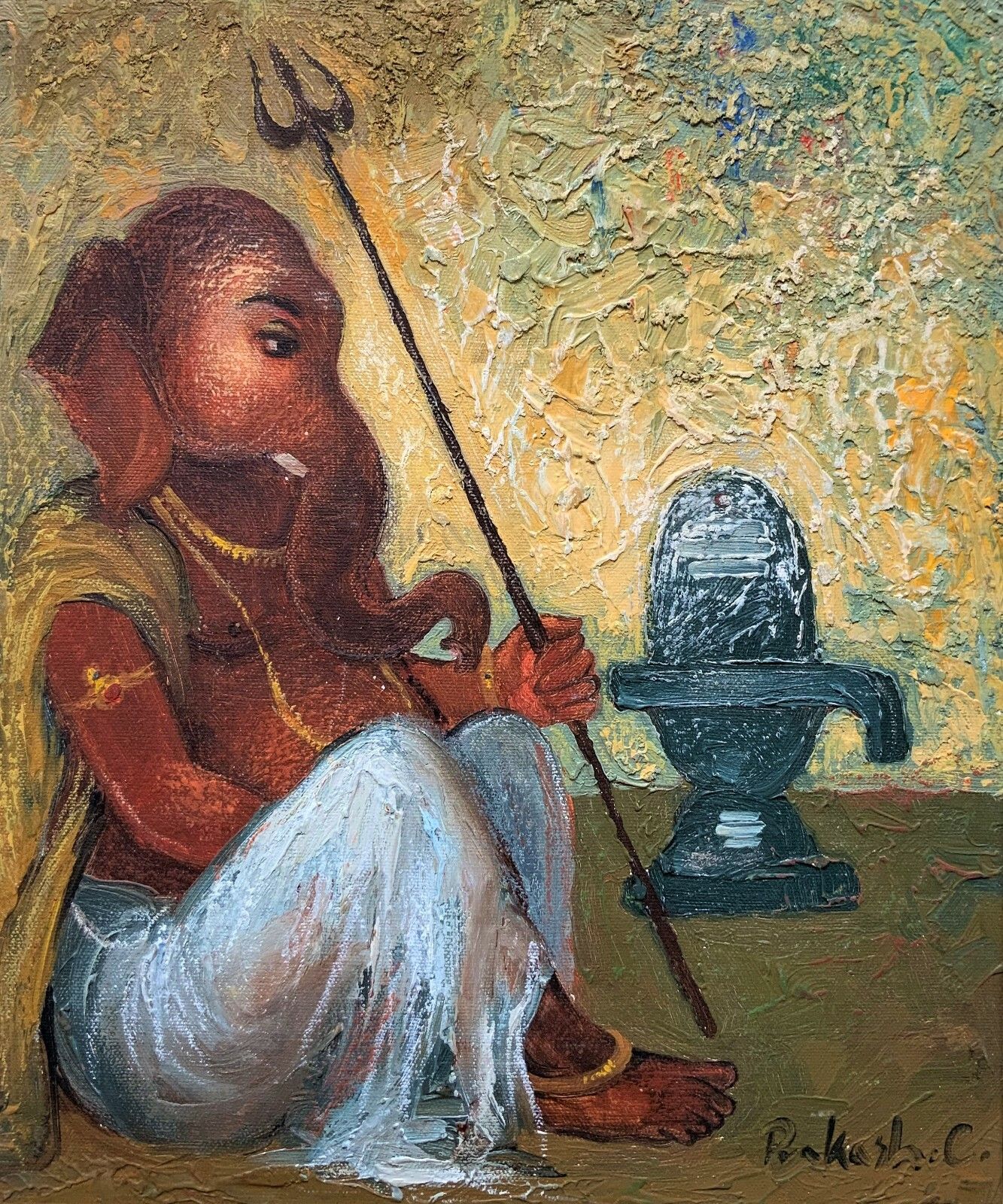 'The Ganesha Goddess' Beautiful Original Abstract Portrait Painting